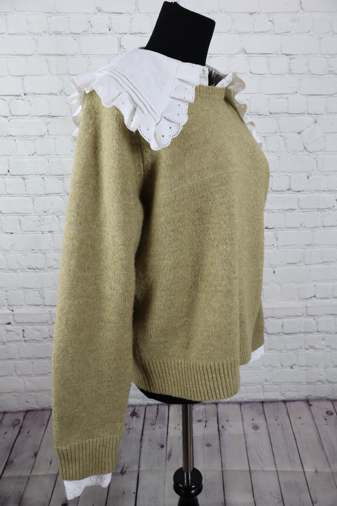 Next Knit Sweater with Eyelet Collar