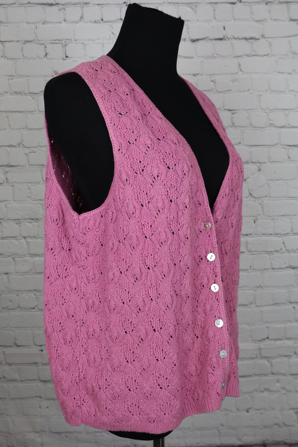 Vintage Cotton Forever Knit Vest - L
