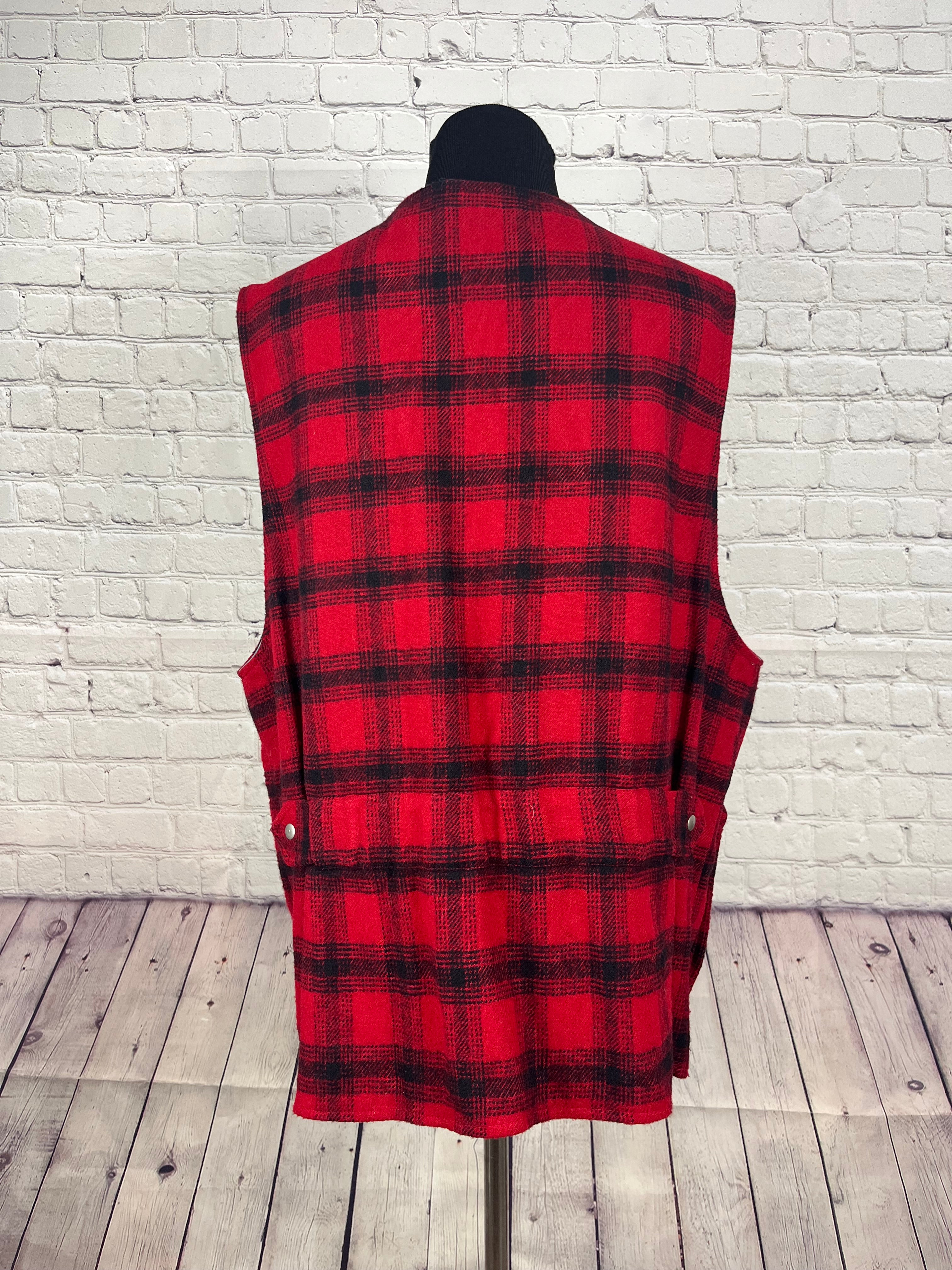 Cambridge Country Store Plaid Zip Vest - L