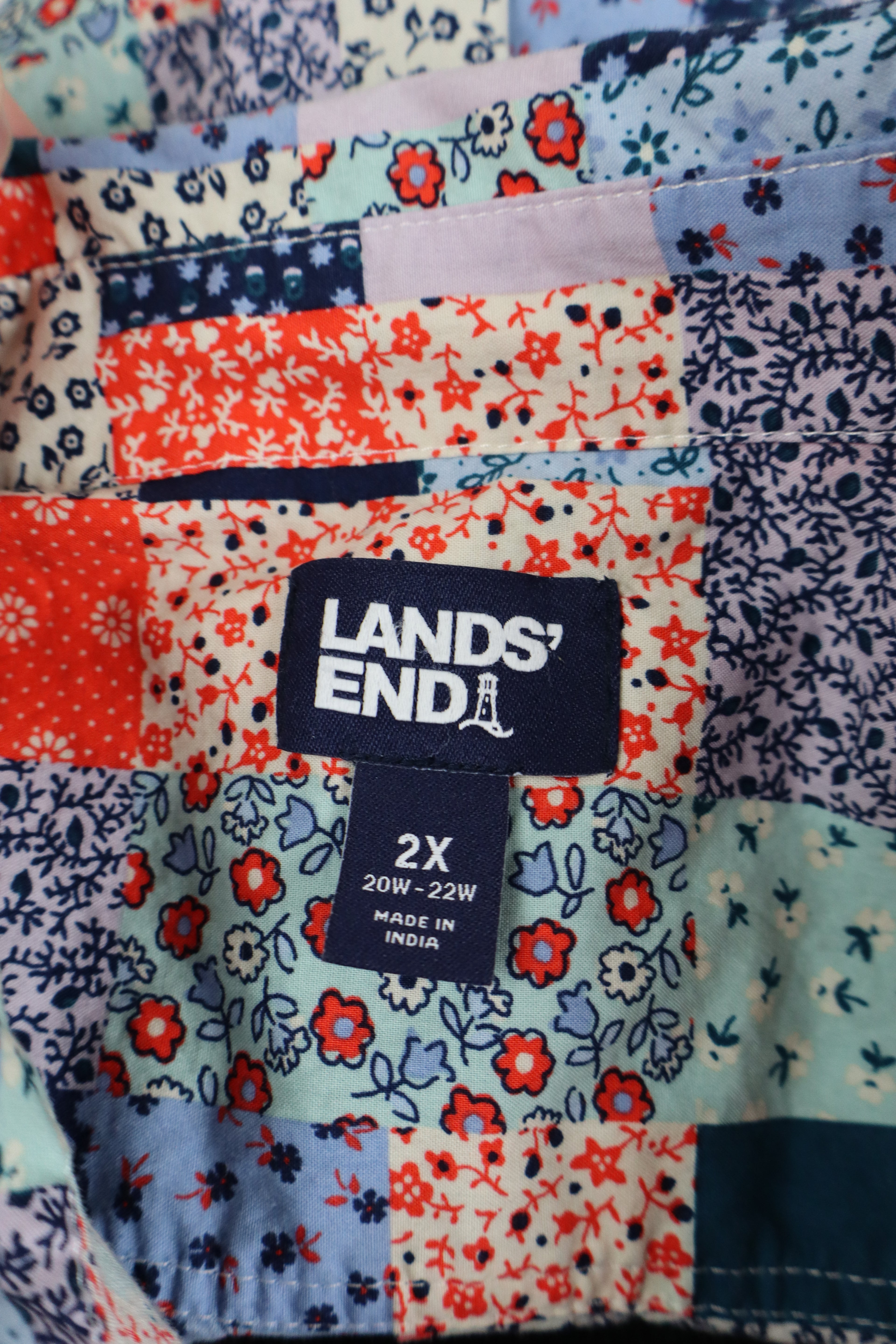 Lands’ End Patchwork Shirt Dress