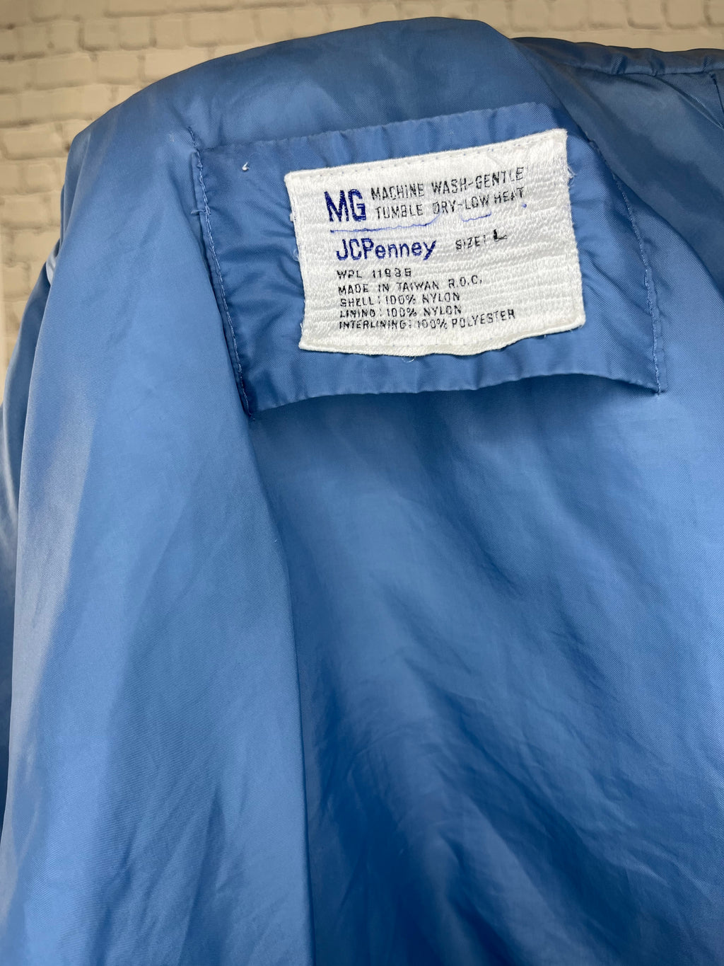 Vintage 1970s JCPenney MG Ski Jacket – Powder Blue (Size L)