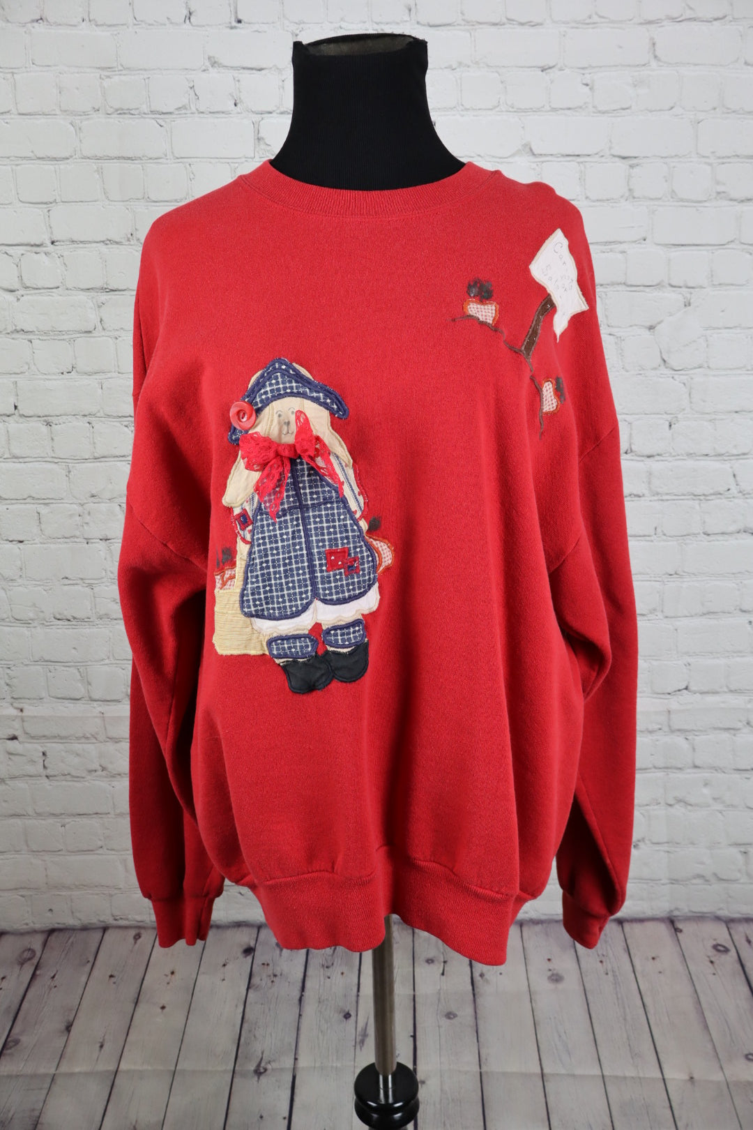 Vintage Handmade Garden Bunny Sweatshirt