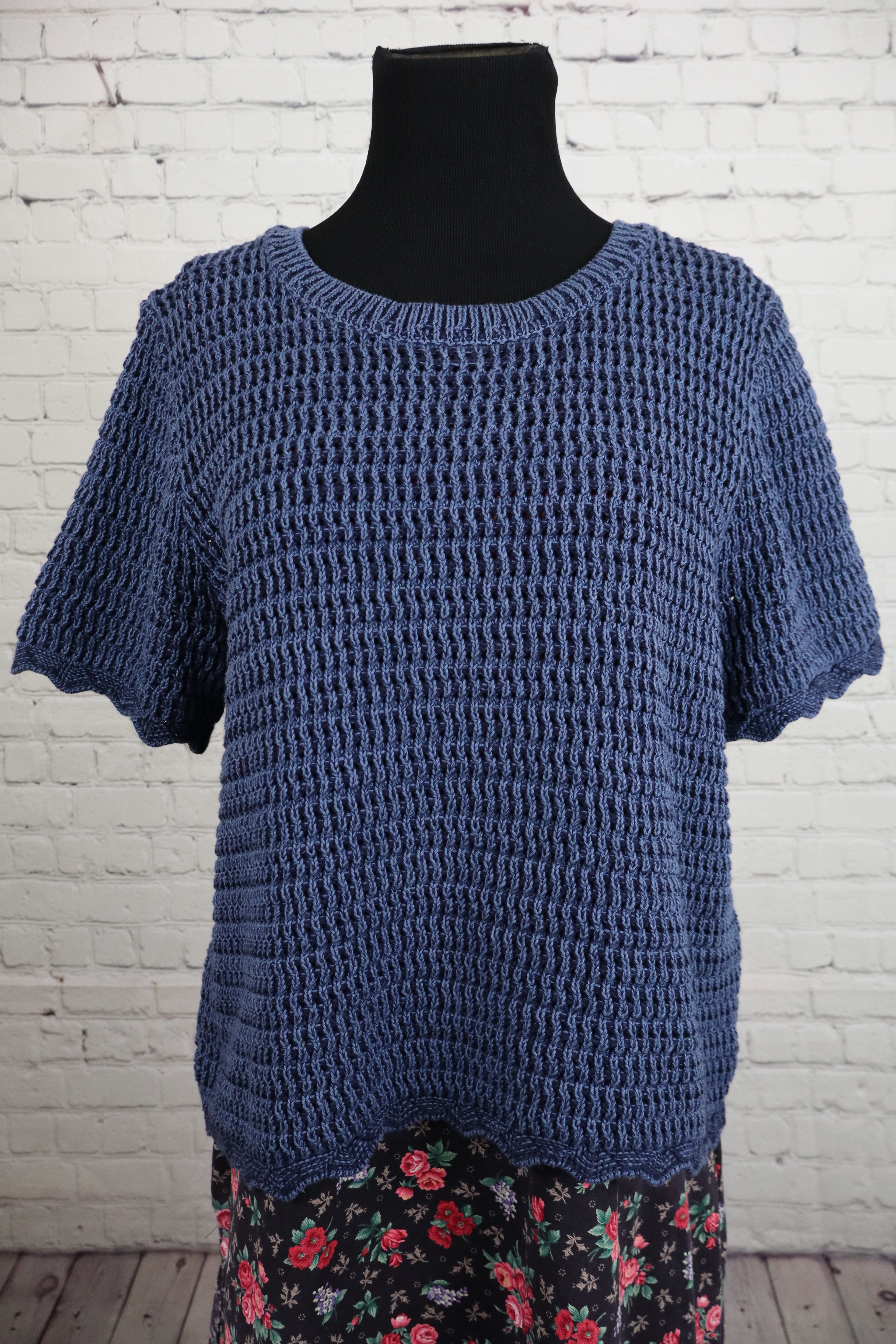 GAP Modern Crochet Short-Sleeve Sweater