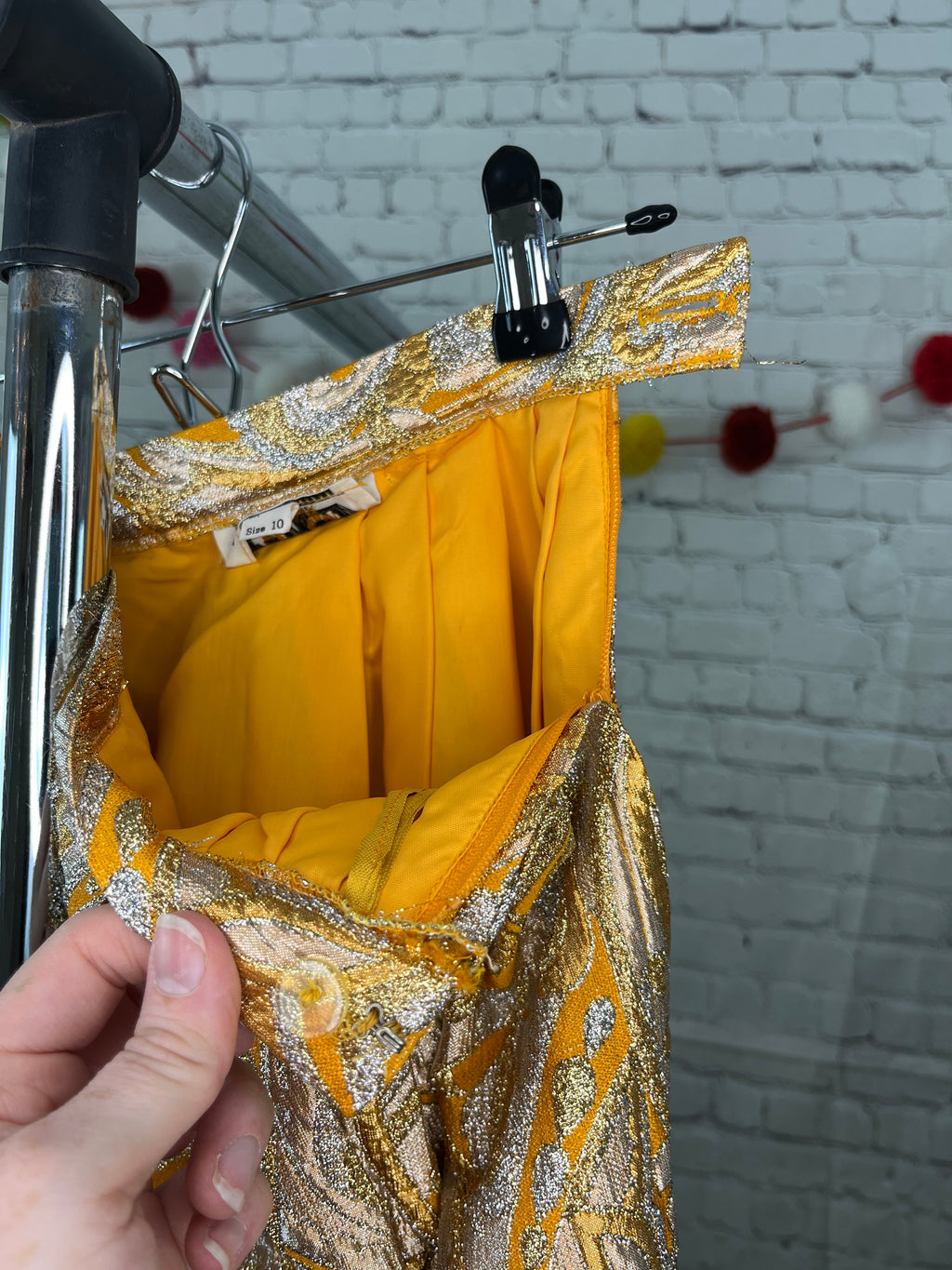 60s-70s Eddy George California Brocade Skirt