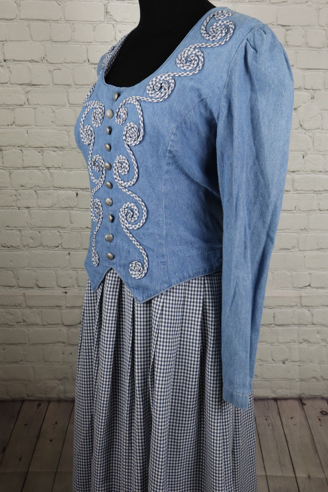 Vintage Plaza South Gingham Prairie Dress