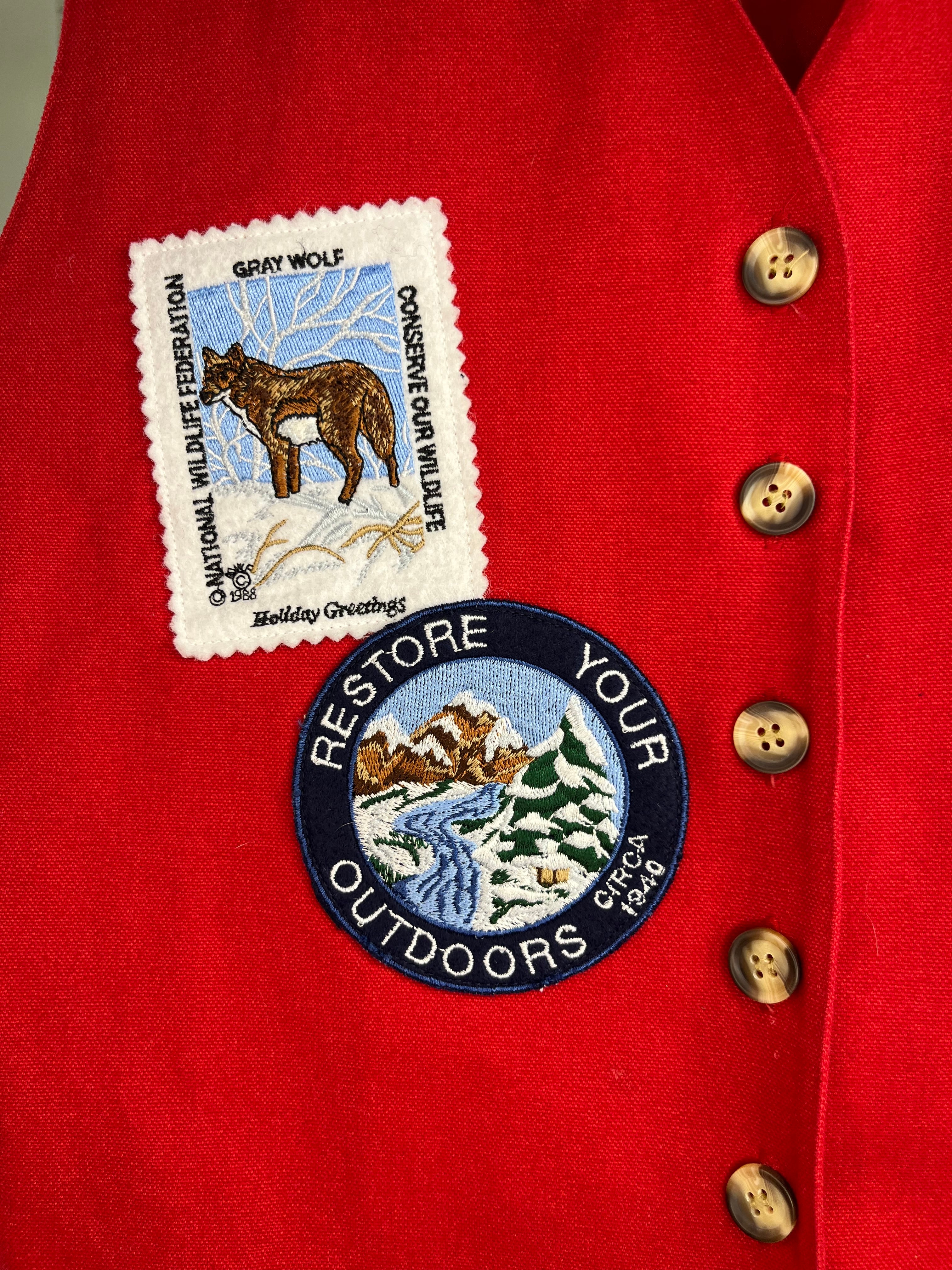 RARE 1988 Eagle’s Eye x National Wildlife Federation Collection Patch Vest - M