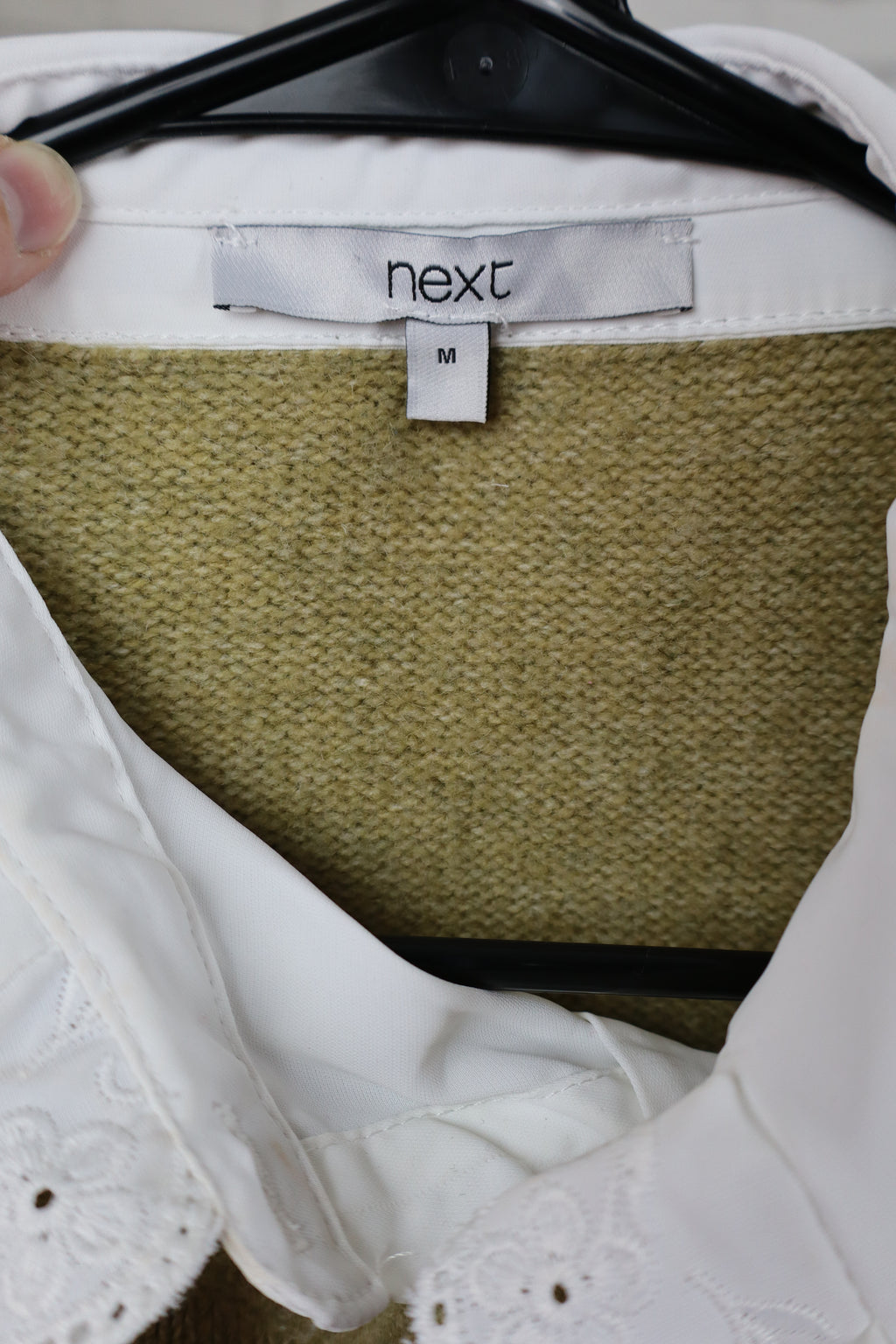 Next Knit Sweater with Eyelet Collar