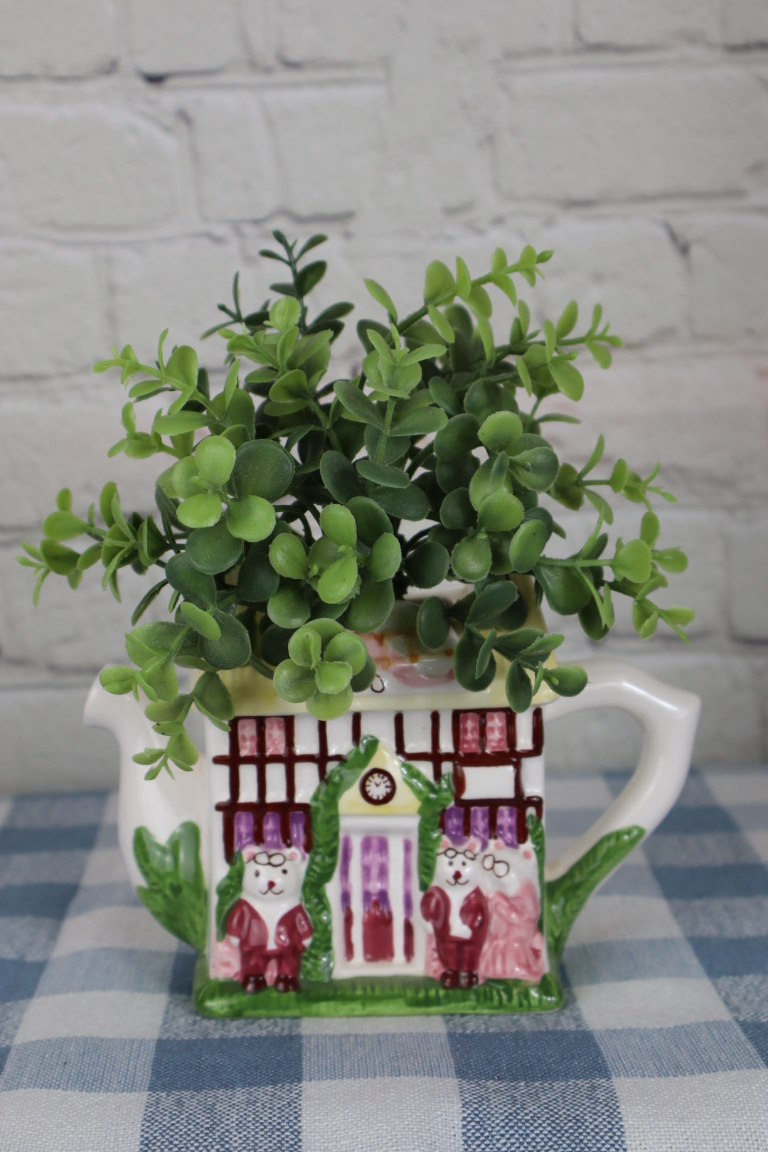 1994 Cottage House Teapot/Planter (Lid Missing)