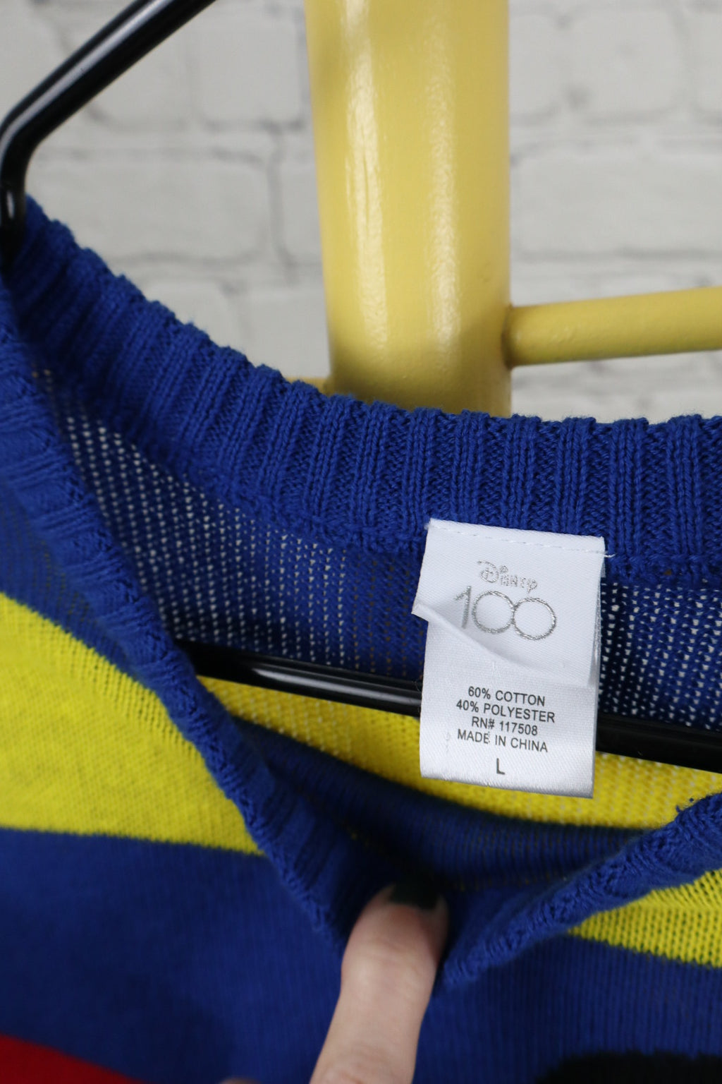 Disney 100 Mickey Mouse Striped Sweater - Youth Large