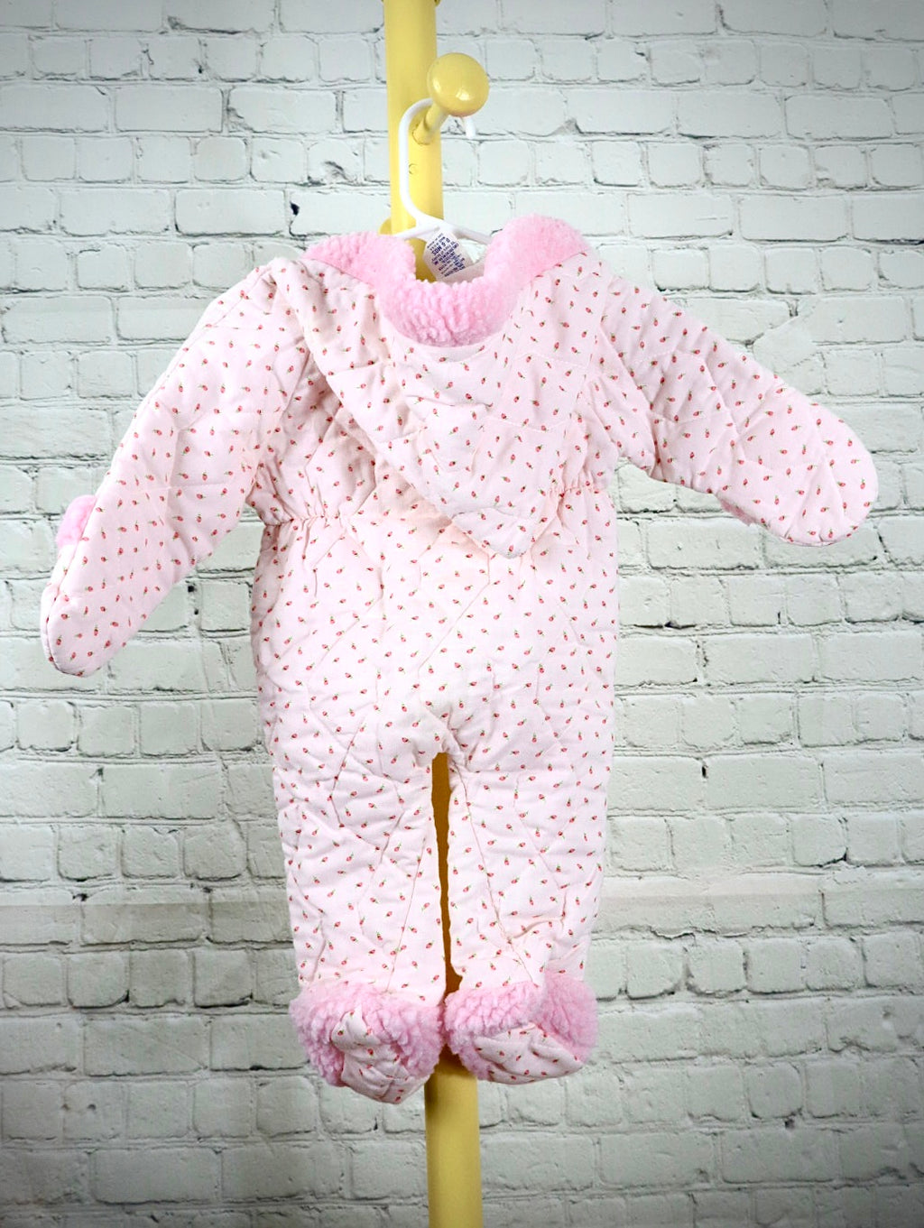Vintage Quilted Baby Snowsuit (0–6 Months)