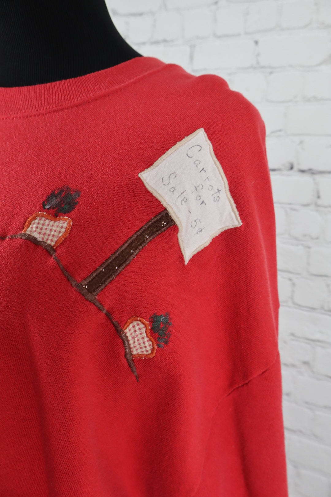 Vintage Handmade Garden Bunny Sweatshirt