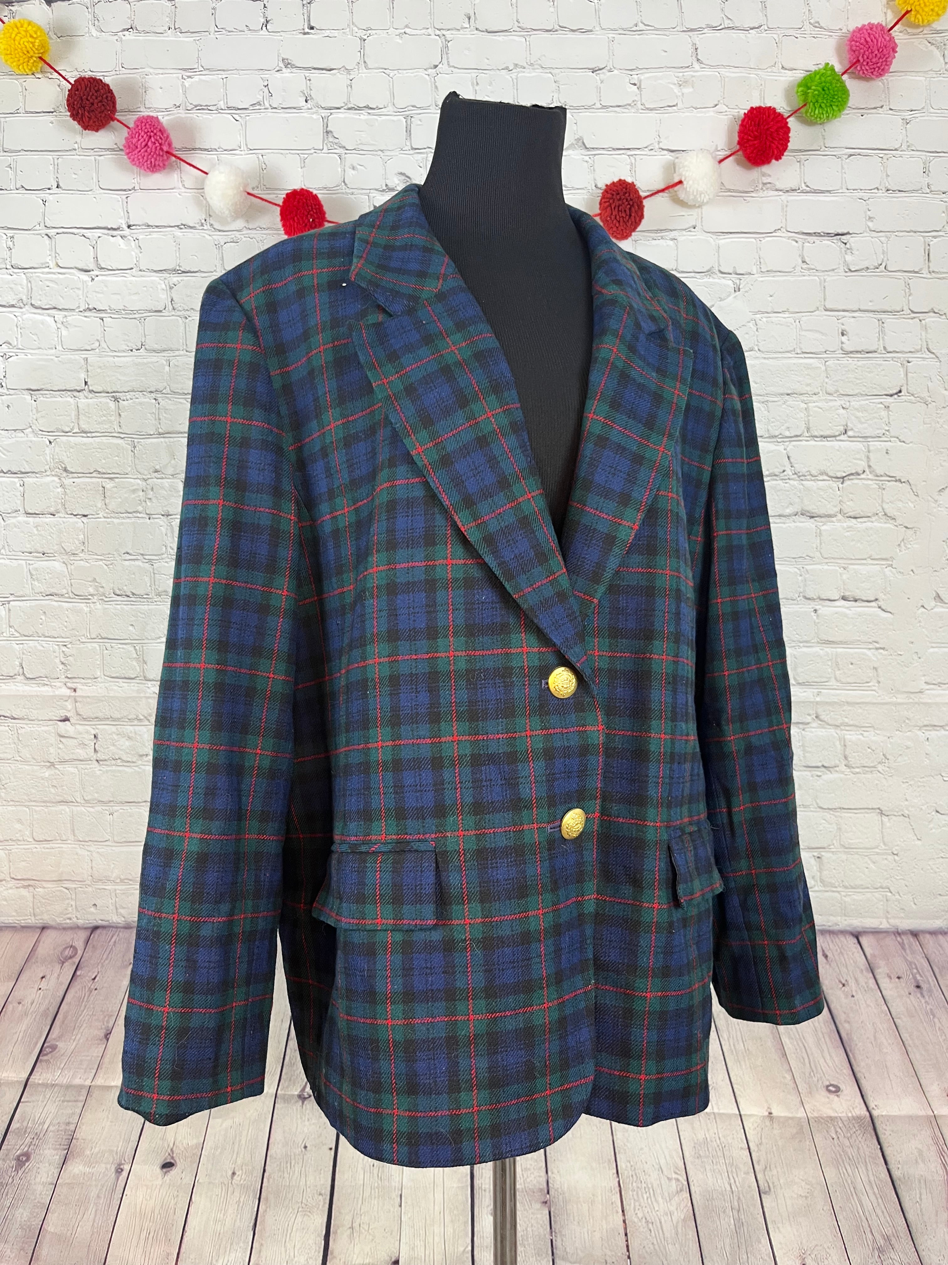 Vintage Pendleton Tartan Wool Blazer - 20W