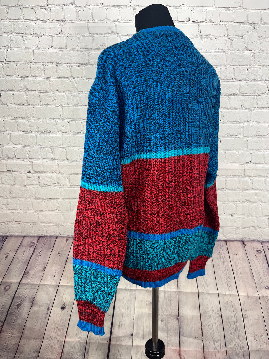 Color-Block Knit Sweater (L)