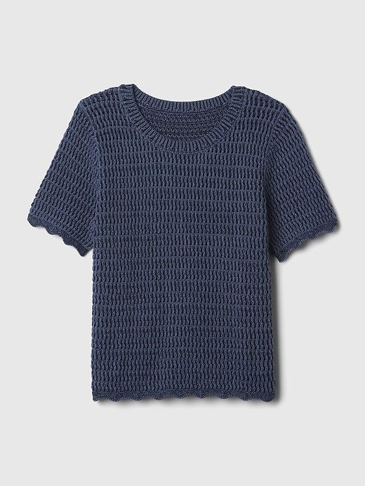 GAP Modern Crochet Short-Sleeve Sweater
