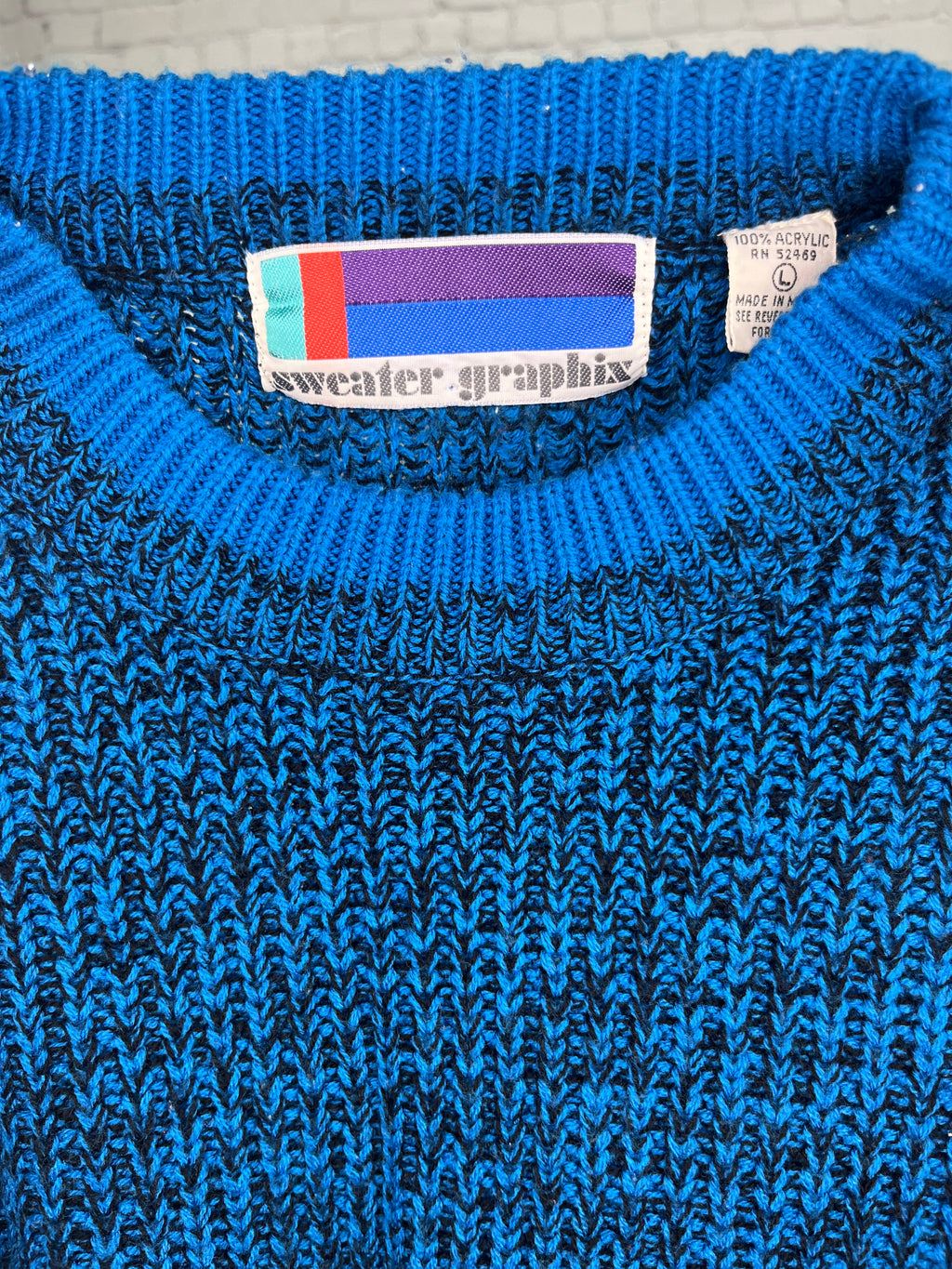 Color-Block Knit Sweater (L)