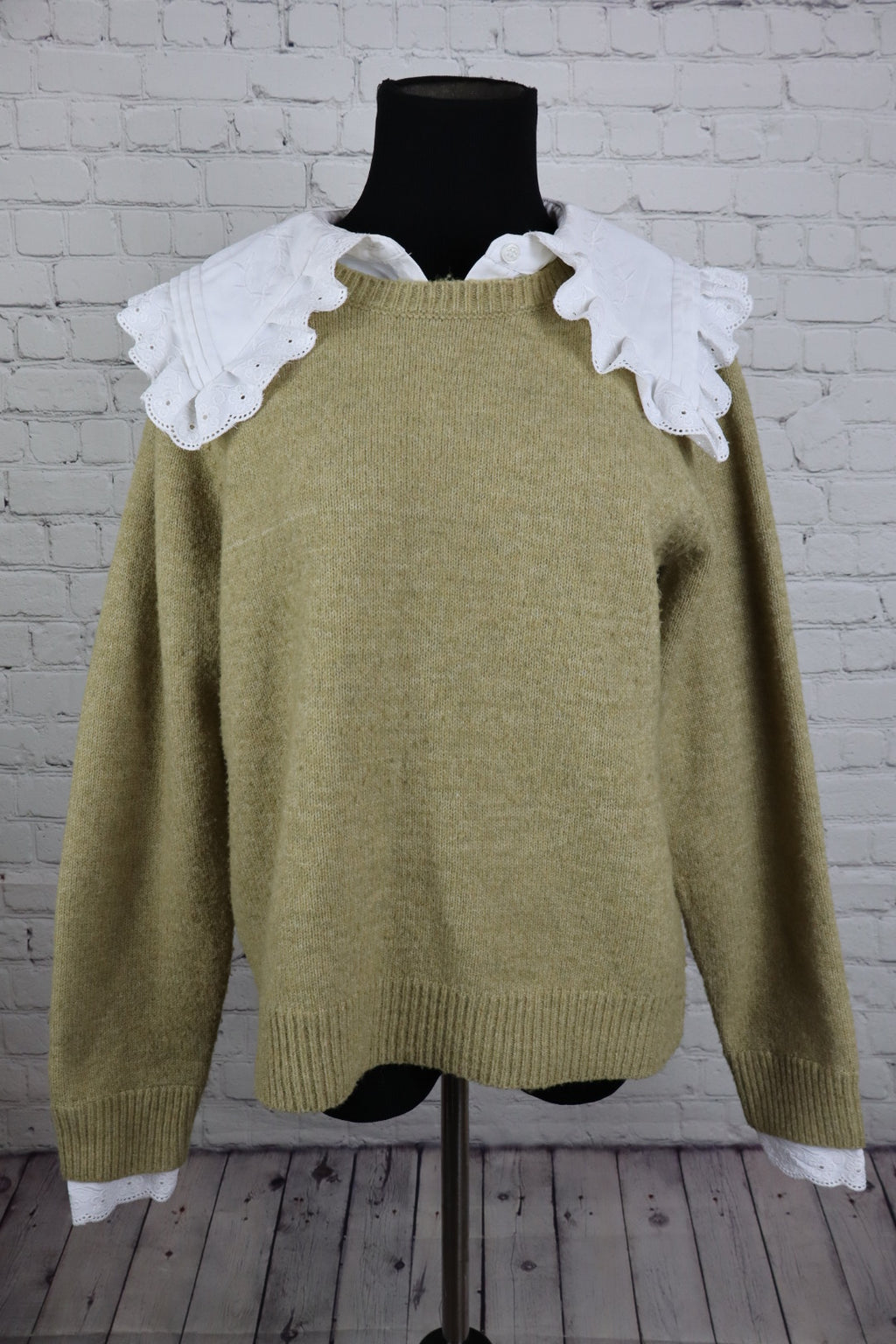 Next Knit Sweater with Eyelet Collar