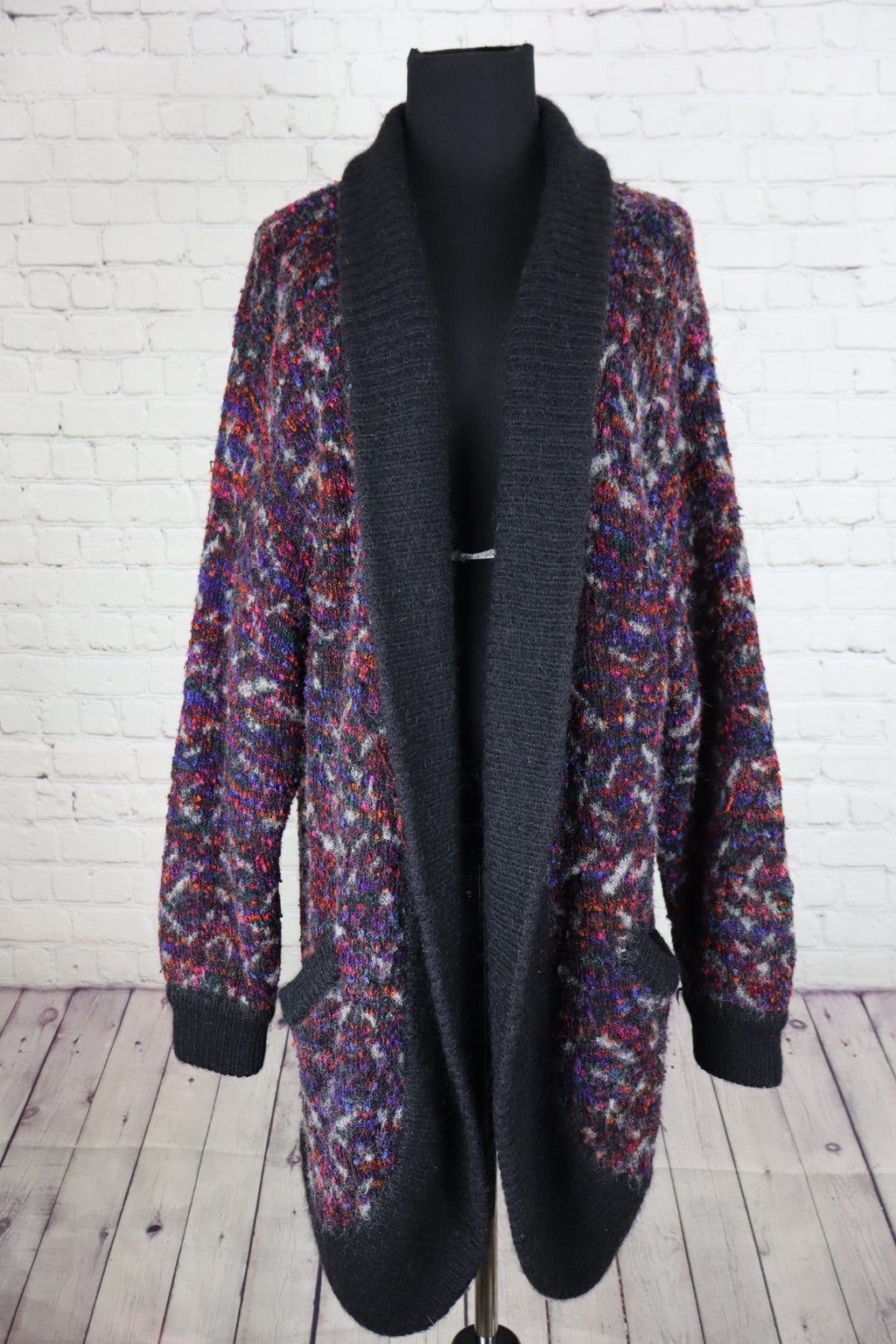 Vintage Oversized Shawl Collar Cardigan