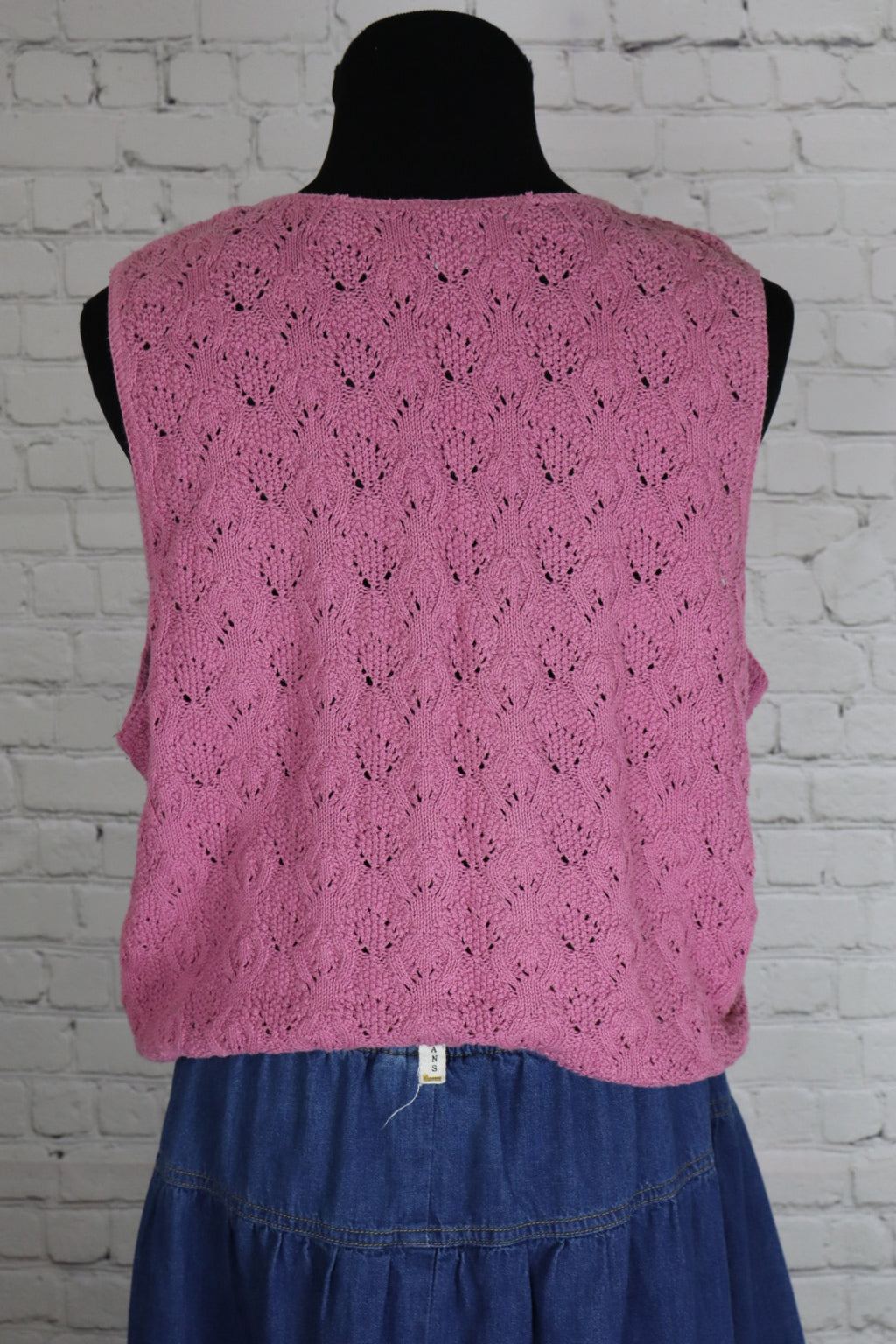 Vintage Cotton Forever Knit Vest - L