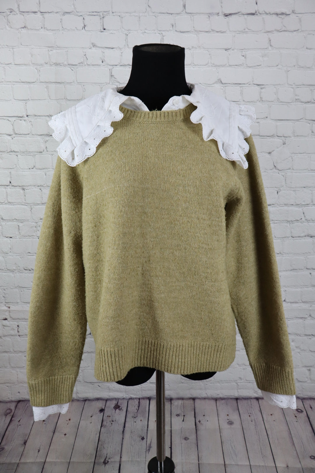 Next Knit Sweater with Eyelet Collar