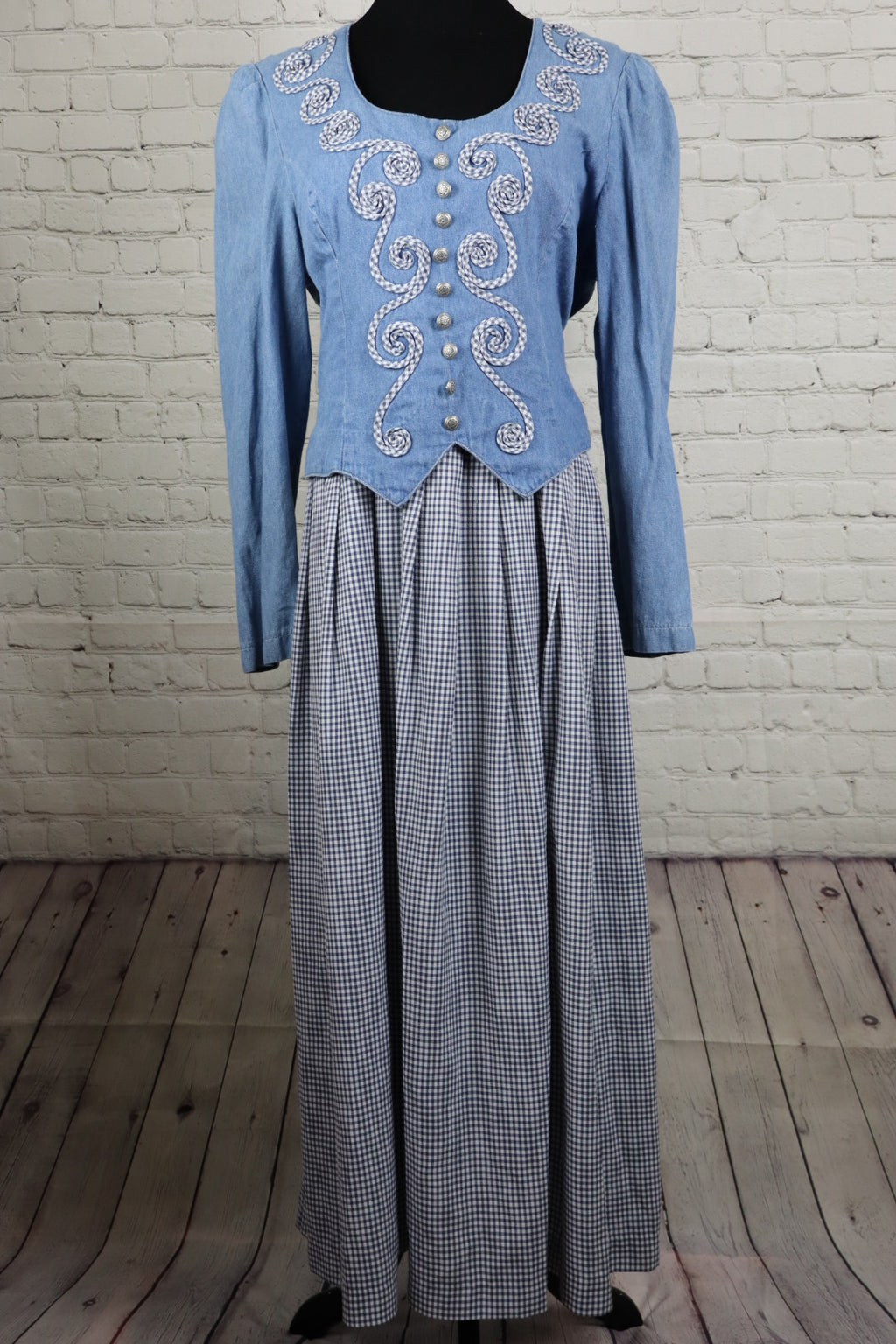 Vintage Plaza South Gingham Prairie Dress