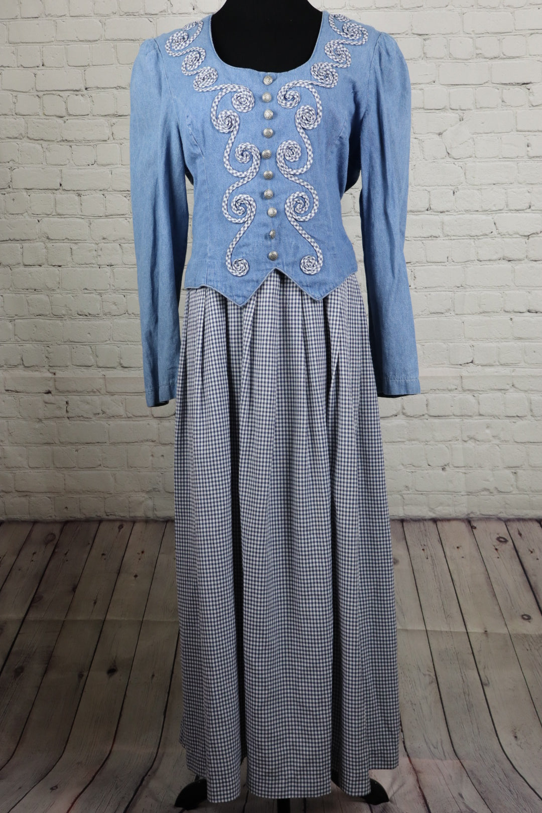 Vintage Plaza South Gingham Prairie Dress