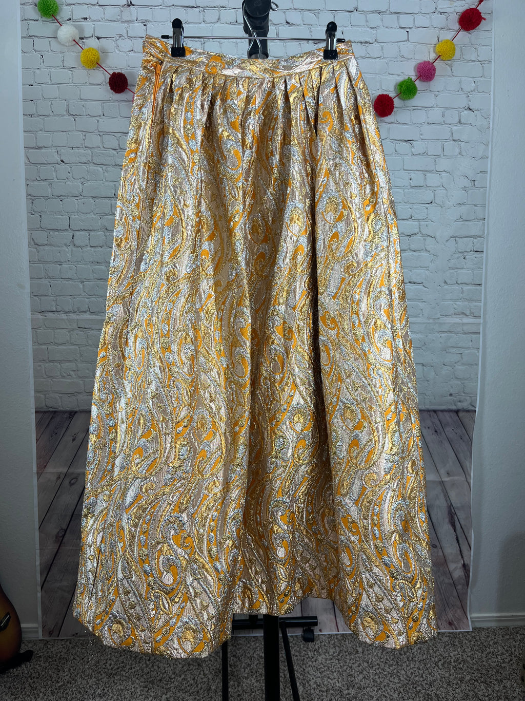 60s-70s Eddy George California Brocade Skirt