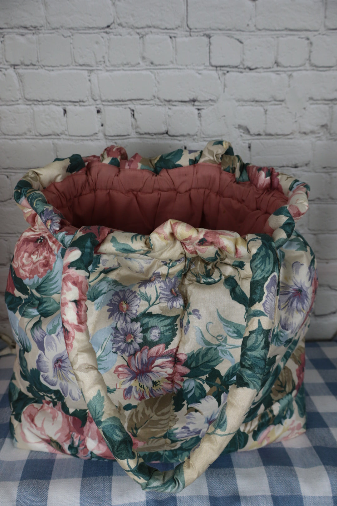 Floral Quilted Sewing Bag