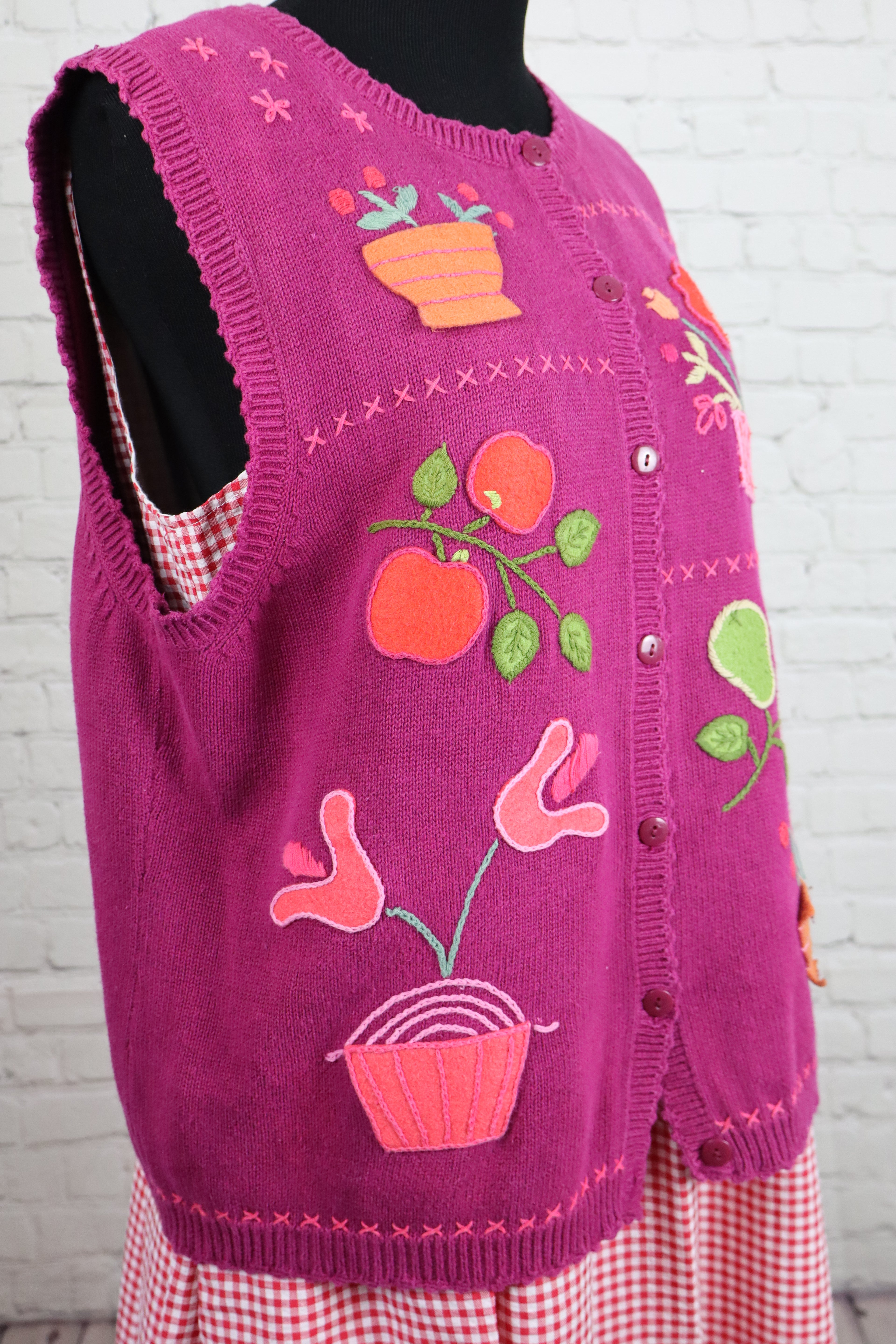 Vintage In Stitches by Eagle’s Eye Embroidered Sweater Vest