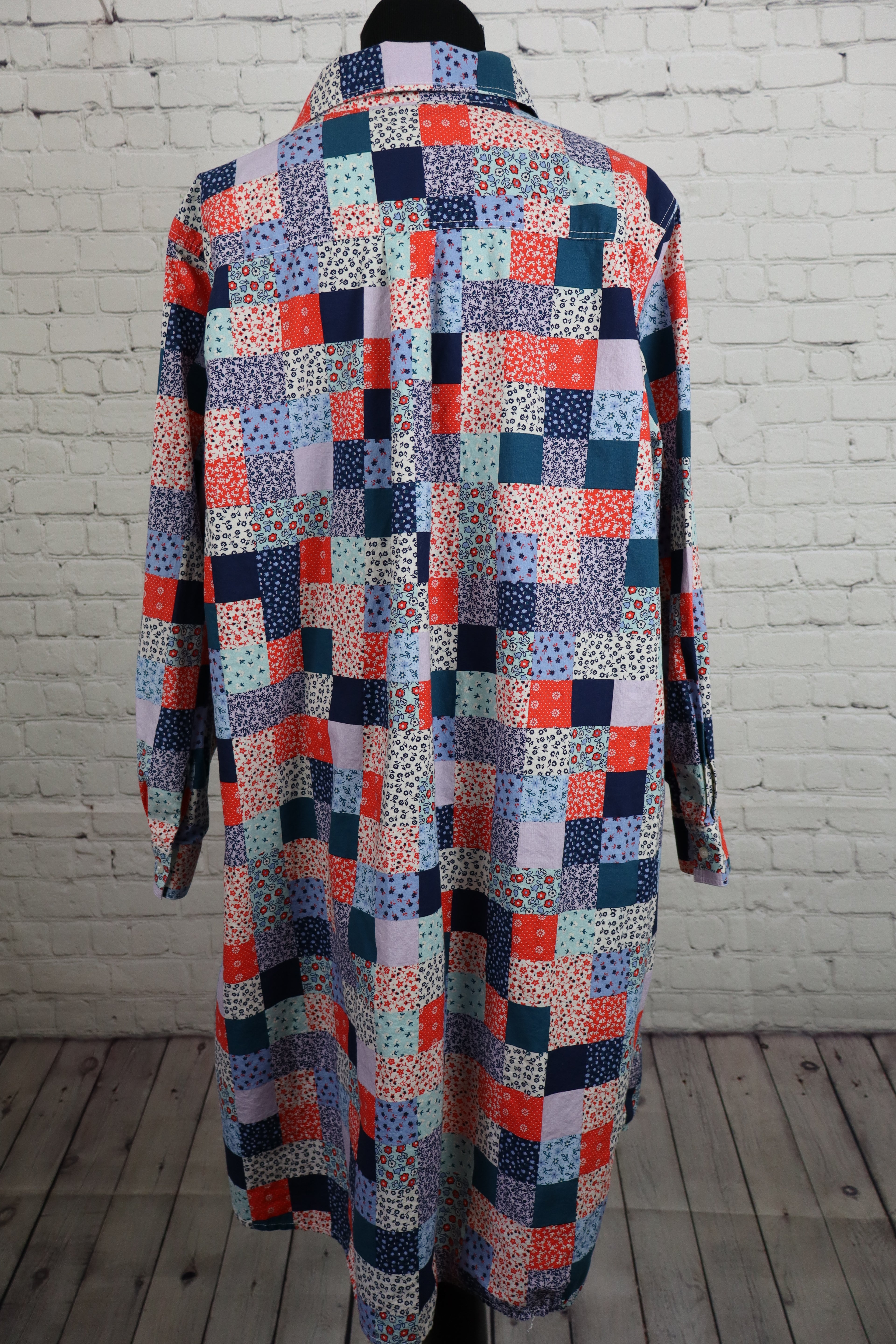 Lands’ End Patchwork Shirt Dress