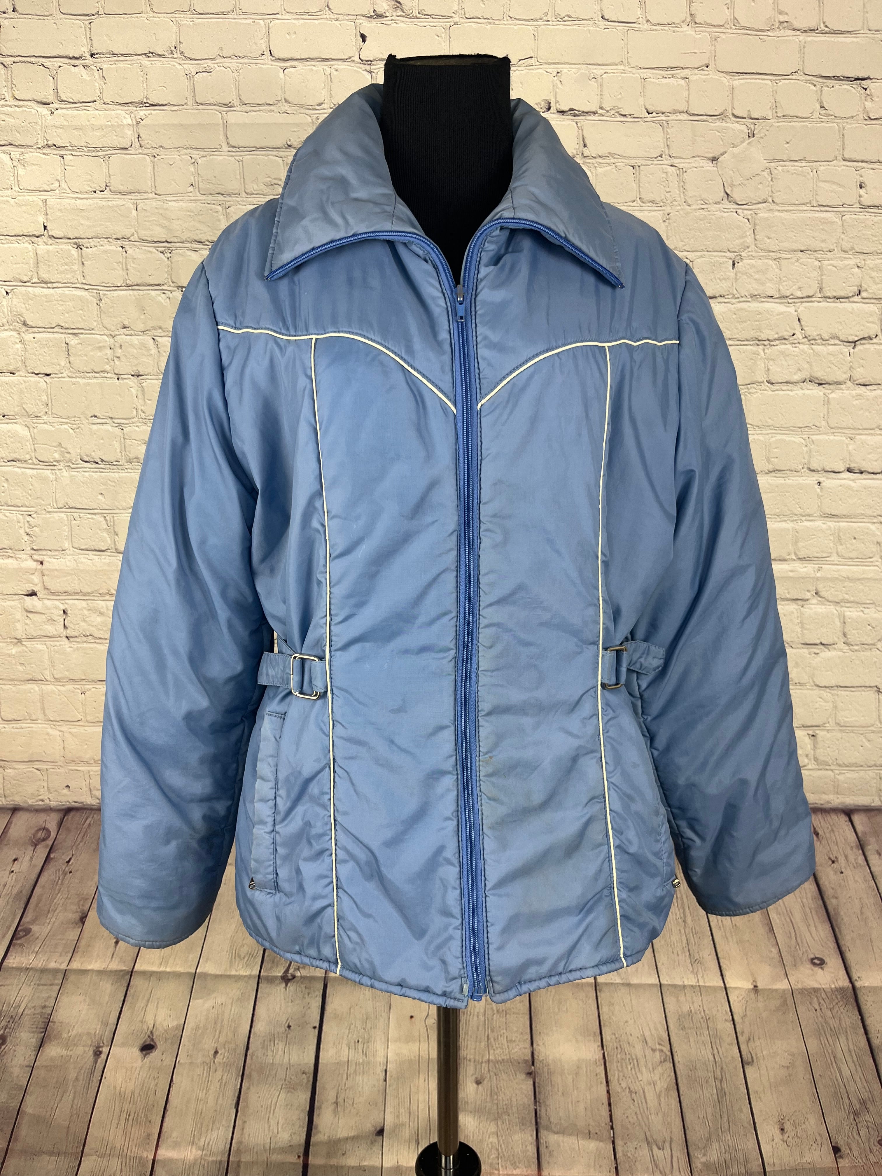 Vintage 1970s JCPenney MG Ski Jacket – Powder Blue (Size L)