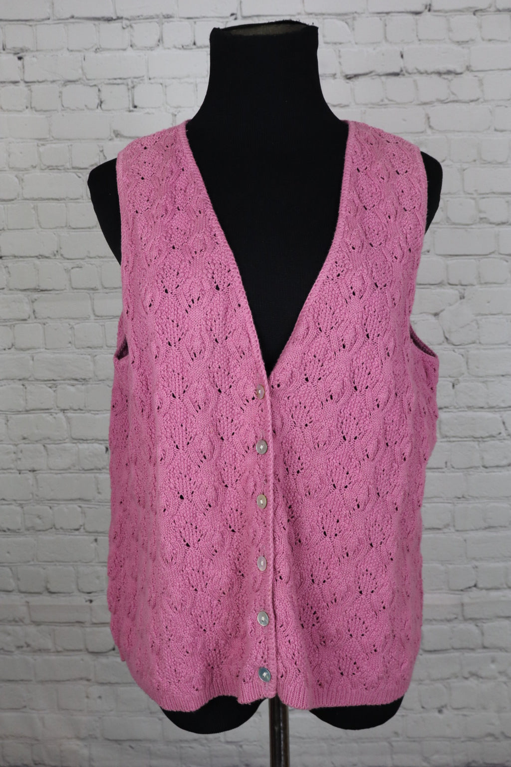 Vintage Cotton Forever Knit Vest - L