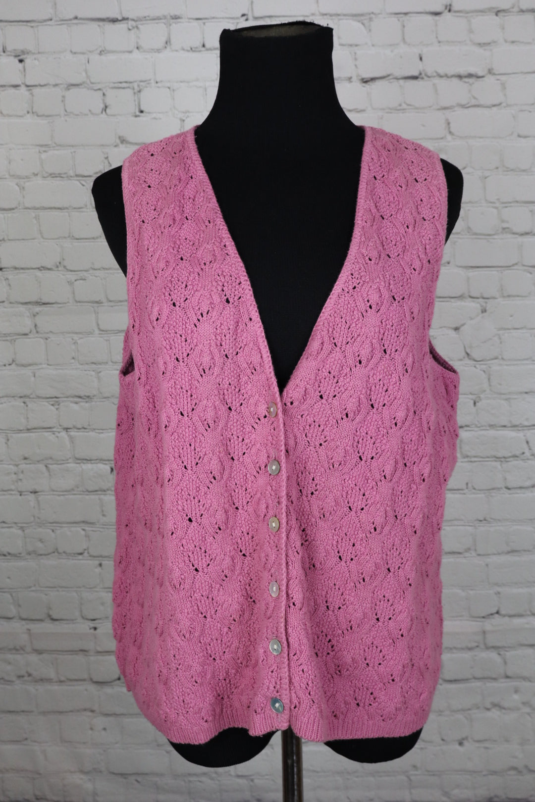Vintage Cotton Forever Knit Vest - L