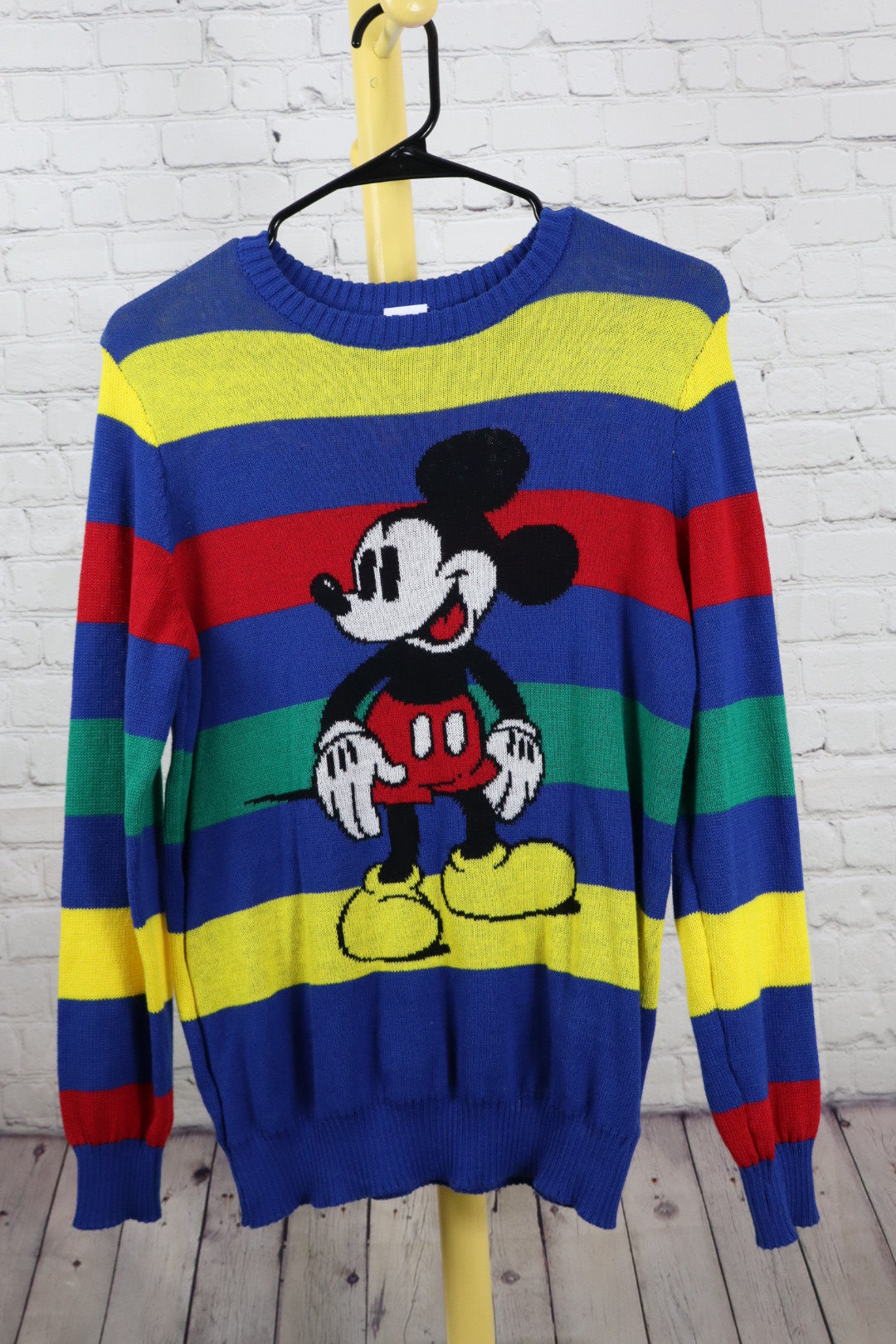 Disney 100 Mickey Mouse Striped Sweater - Youth Large