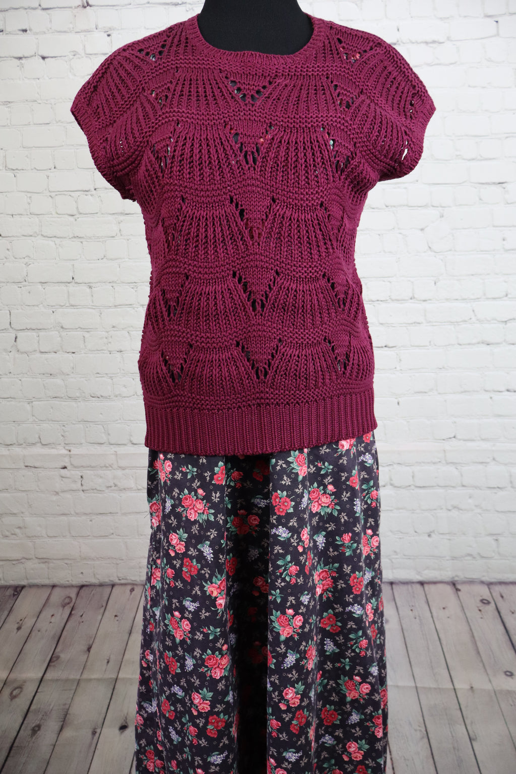 Vintage Crochet Knit Top