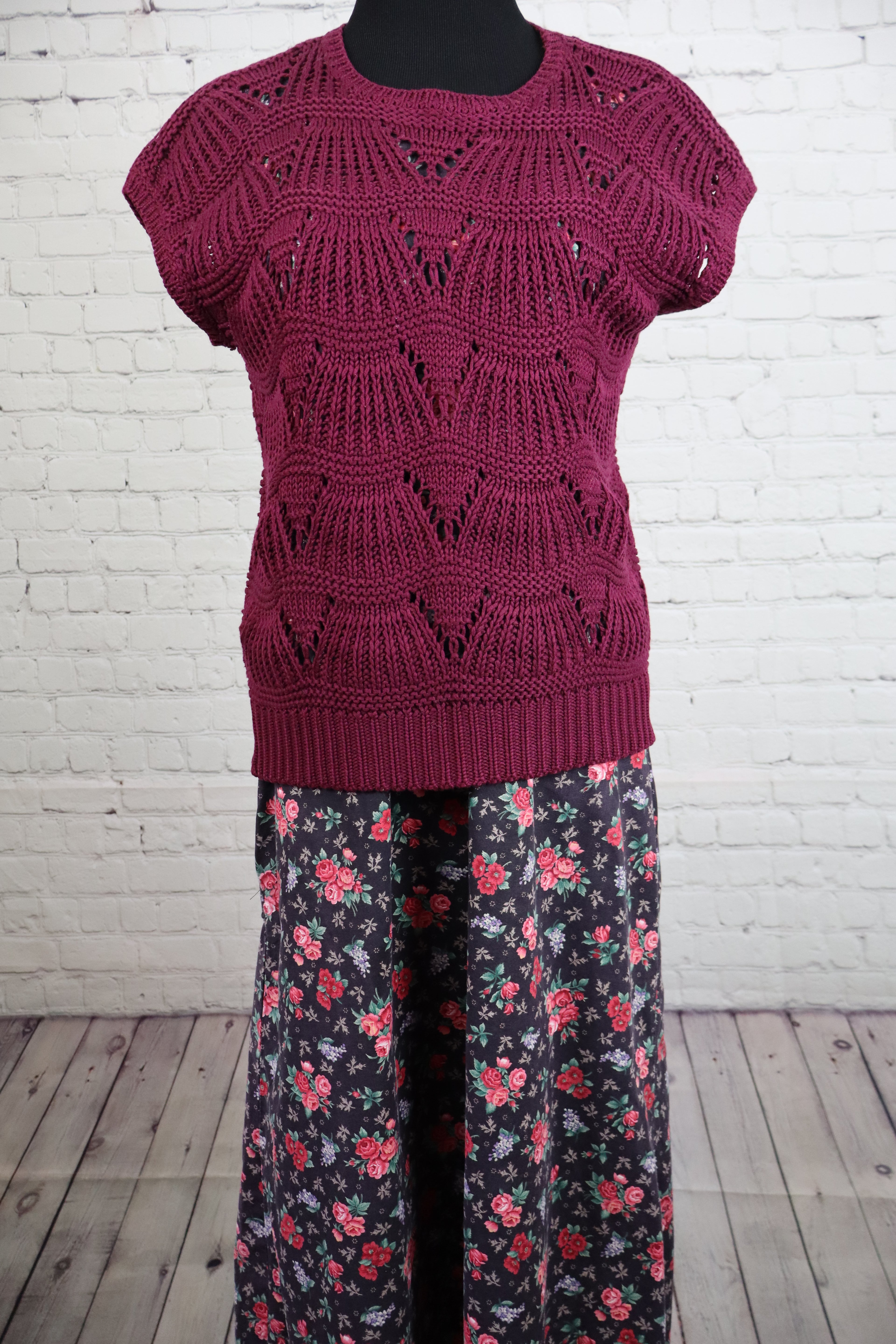 Vintage Crochet Knit Top