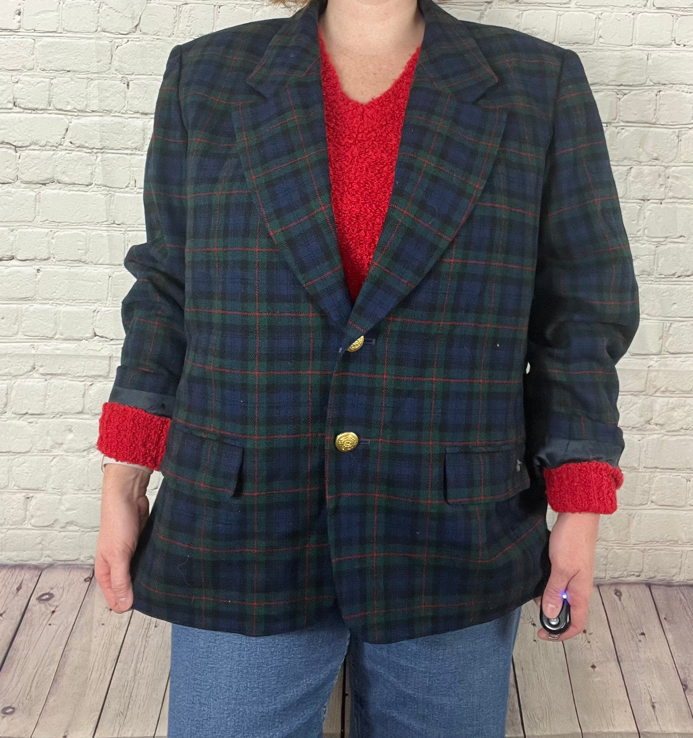 Vintage Pendleton Tartan Wool Blazer - 20W