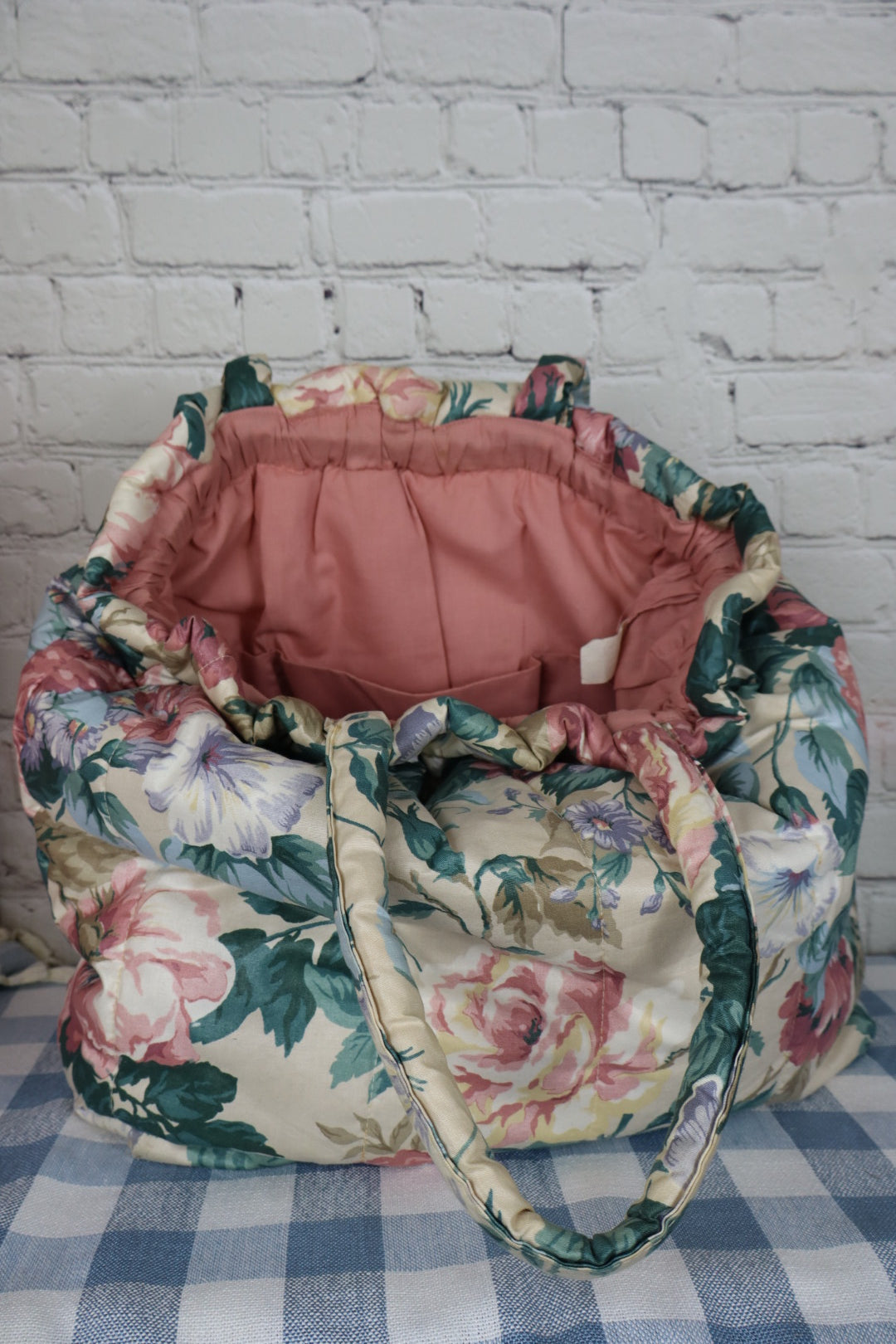 Floral Quilted Sewing Bag