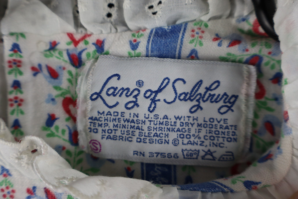 Vintage 1980s Lanz of Salzburg Cotton Nightgown - S