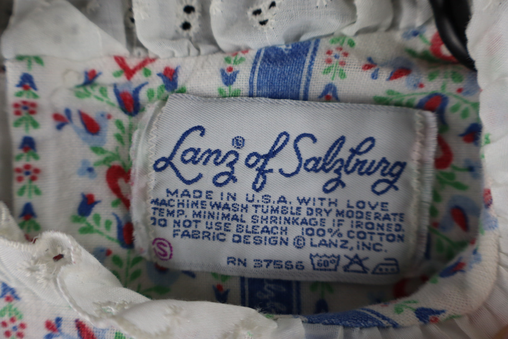 Vintage 1980s Lanz of Salzburg Cotton Nightgown - S