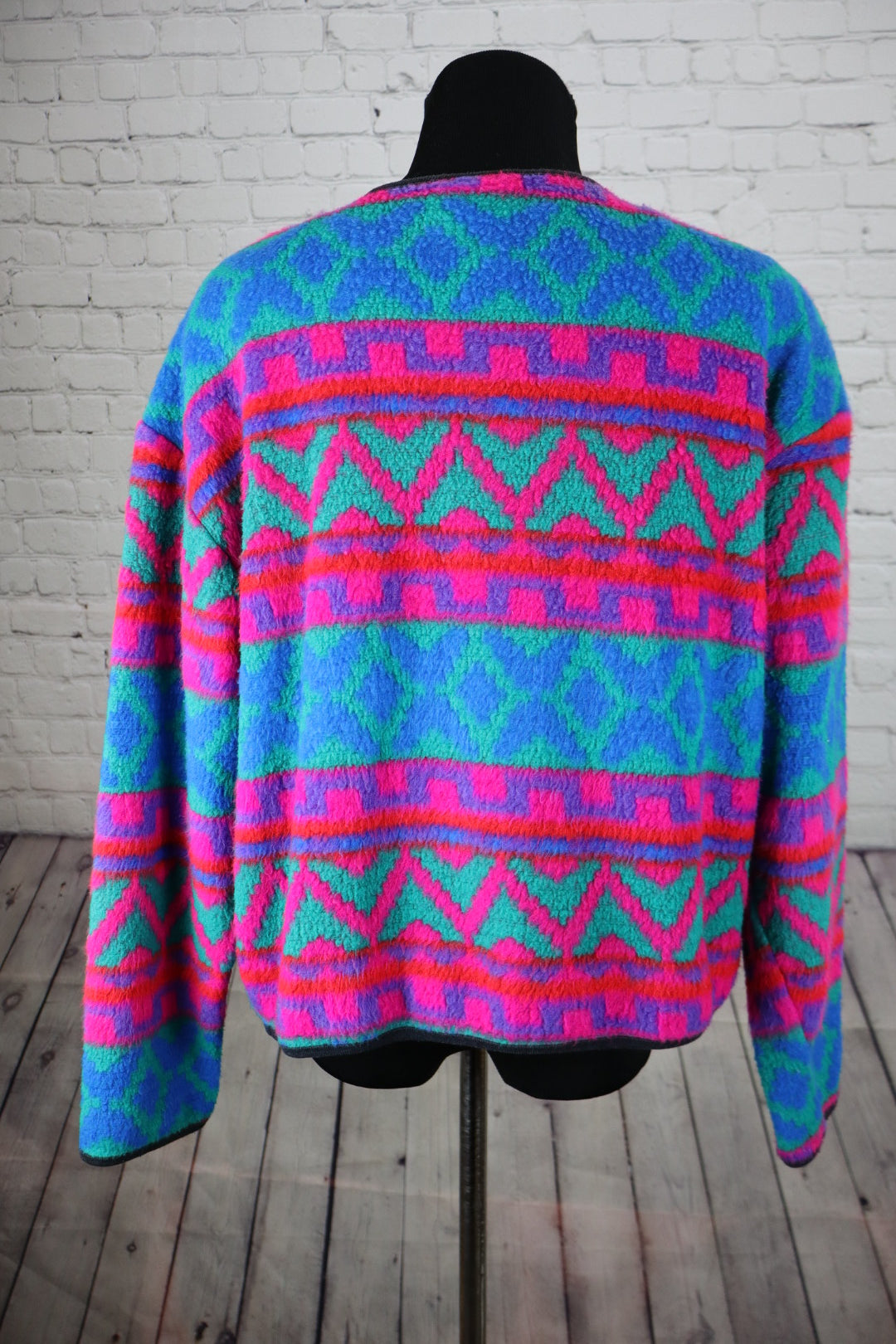 Vintage David Wayne Lightweight Fleece Button-Front Jacket - M