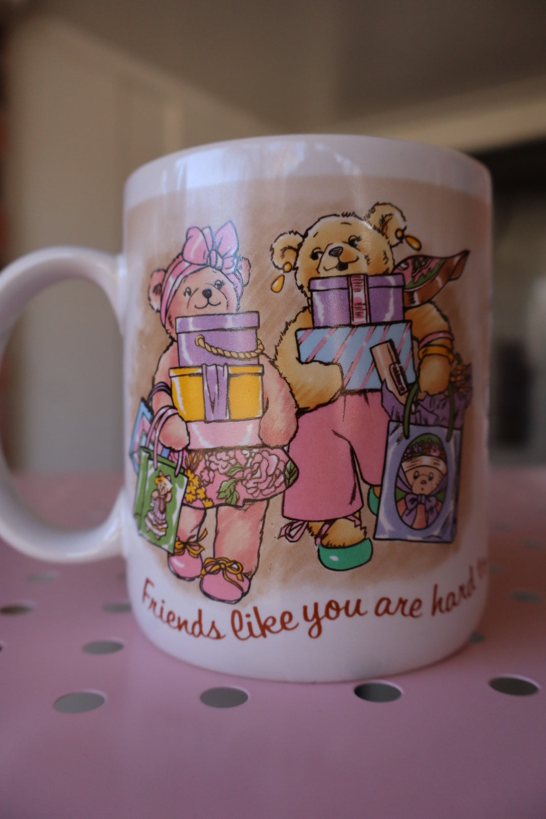 Vintage “Friends Like You” Bear Mug
