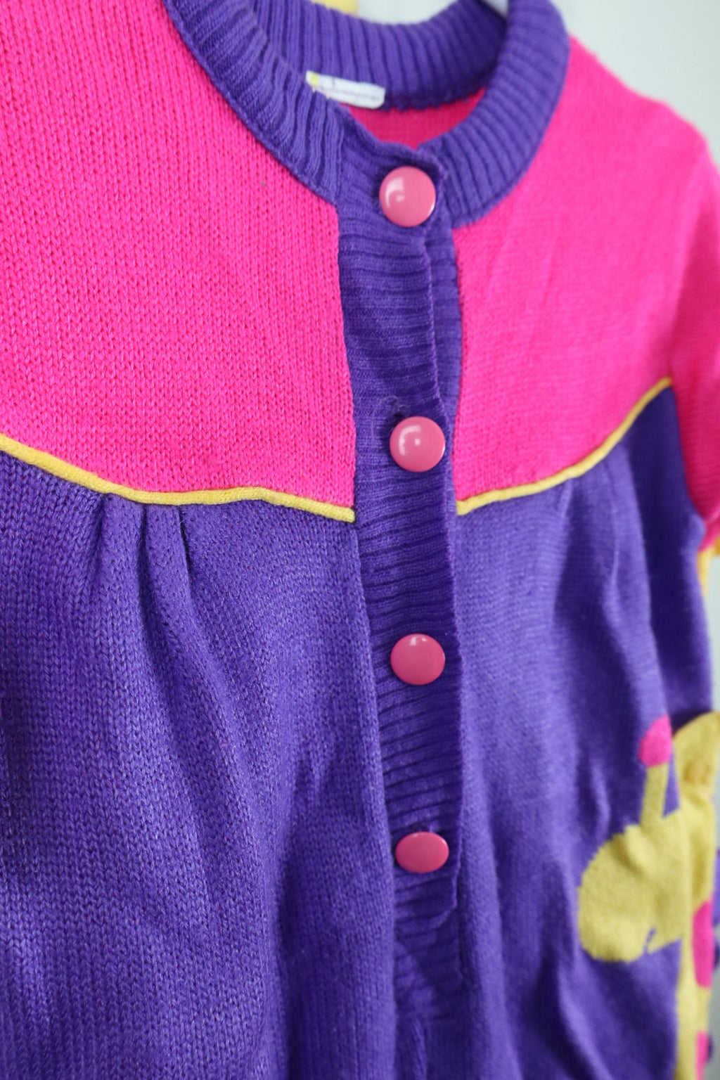 Giraffe Knit Baby Romper