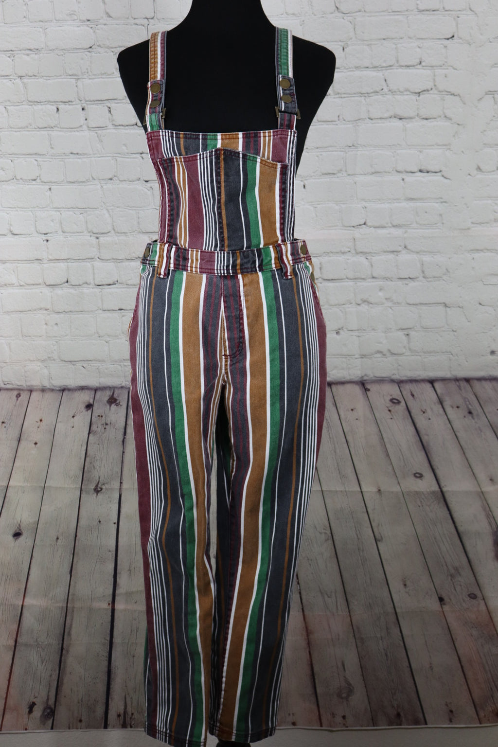 BDG Marcy Striped Overalls