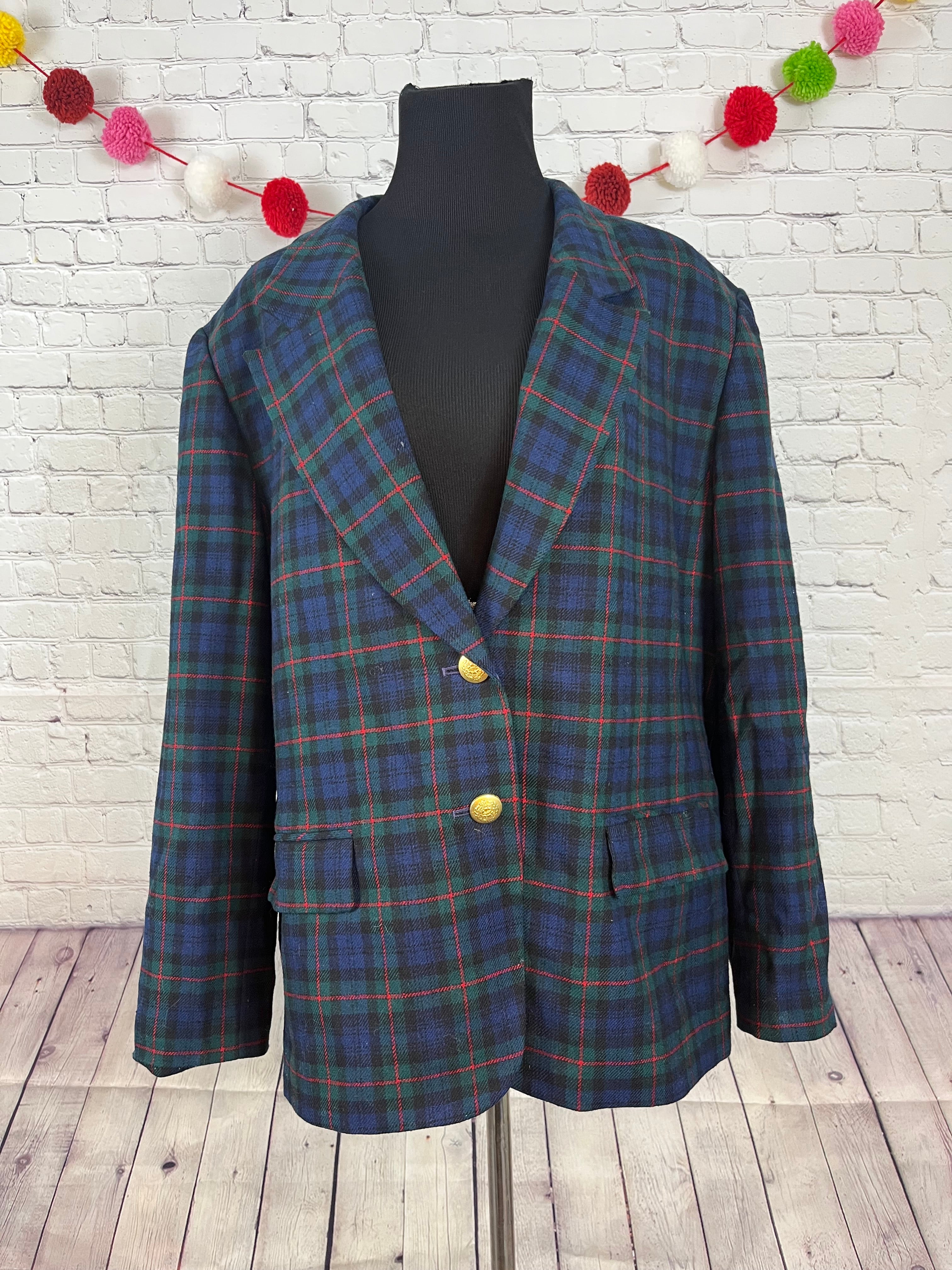 Vintage Pendleton Tartan Wool Blazer - 20W