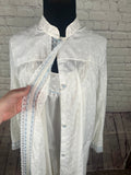 Vintage White Eyelet Nightgown & Robe Set — Two Piece (No Tags)