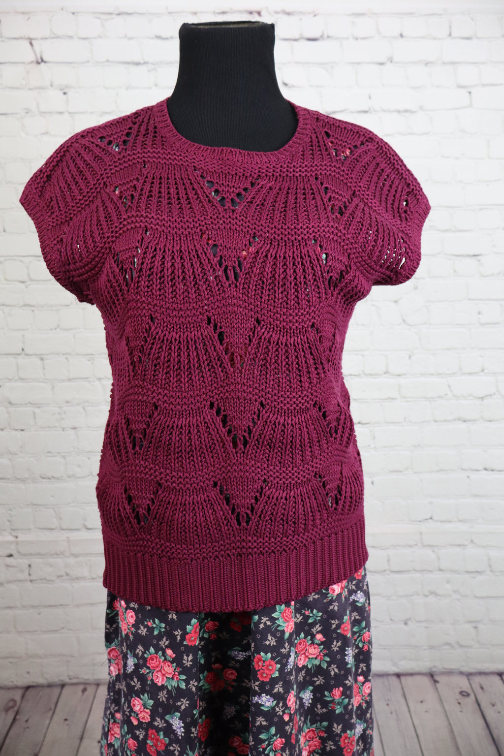 Vintage Crochet Knit Top