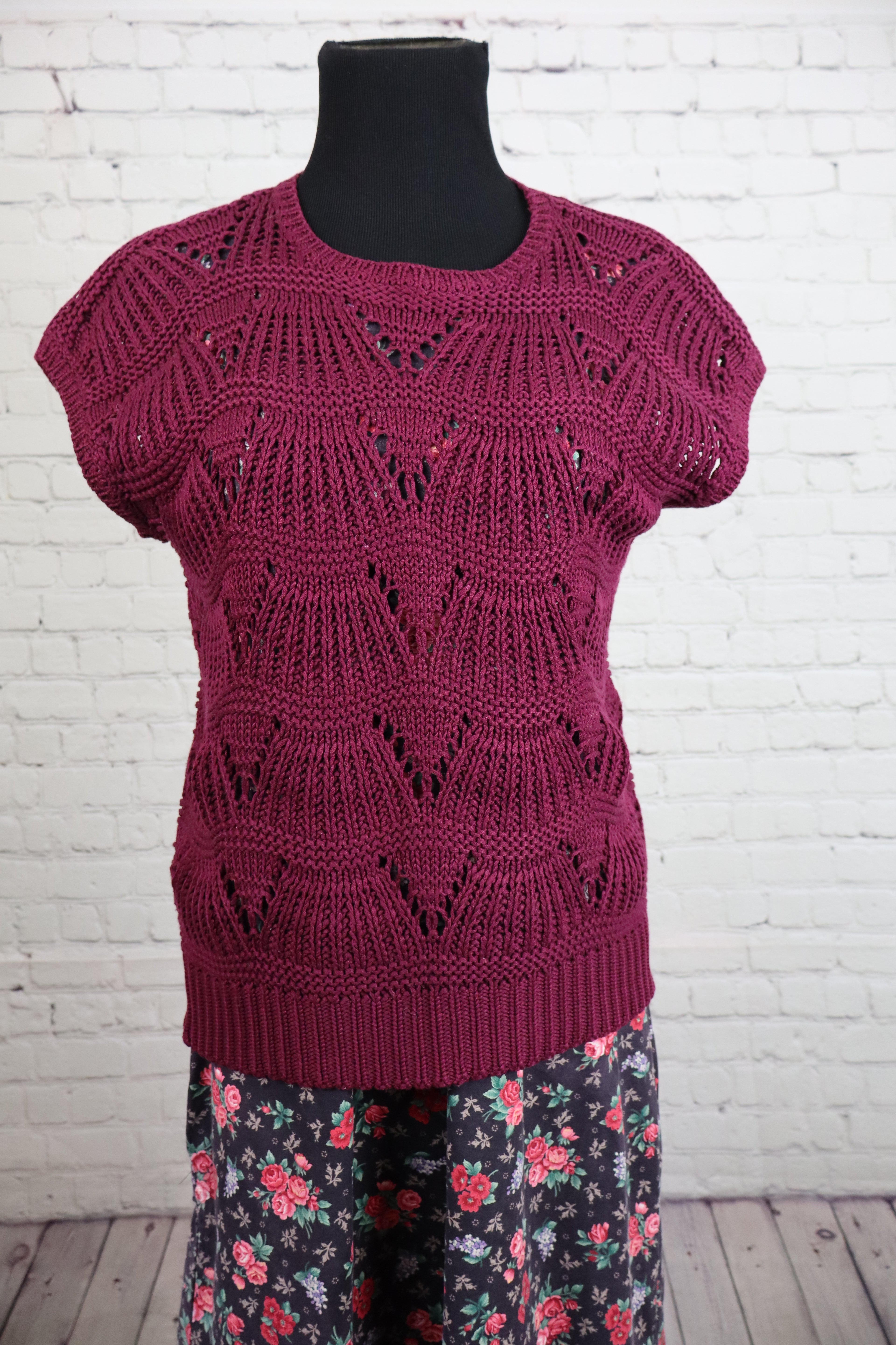 Vintage Crochet Knit Top