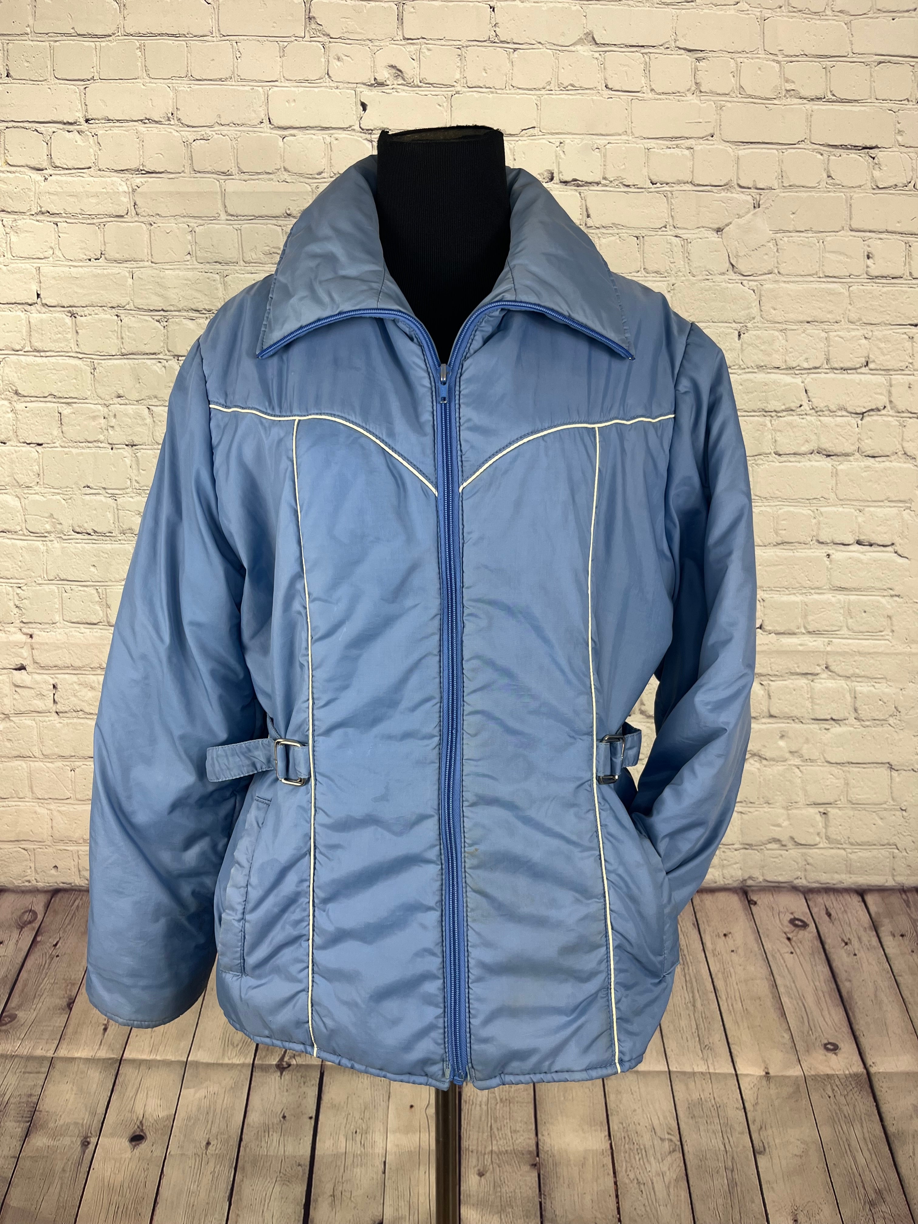 Vintage 1970s JCPenney MG Ski Jacket – Powder Blue (Size L)
