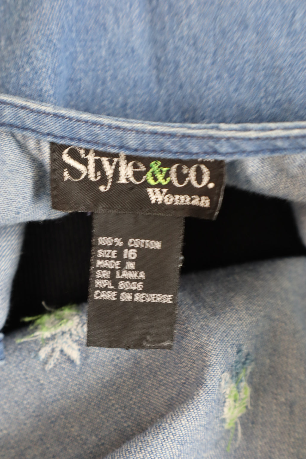 Vintage Embroidered Denim Maxi Dress