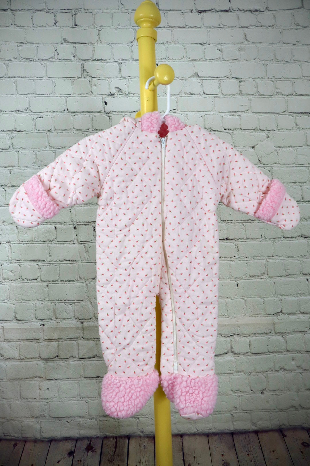 Vintage Quilted Baby Snowsuit (0–6 Months)